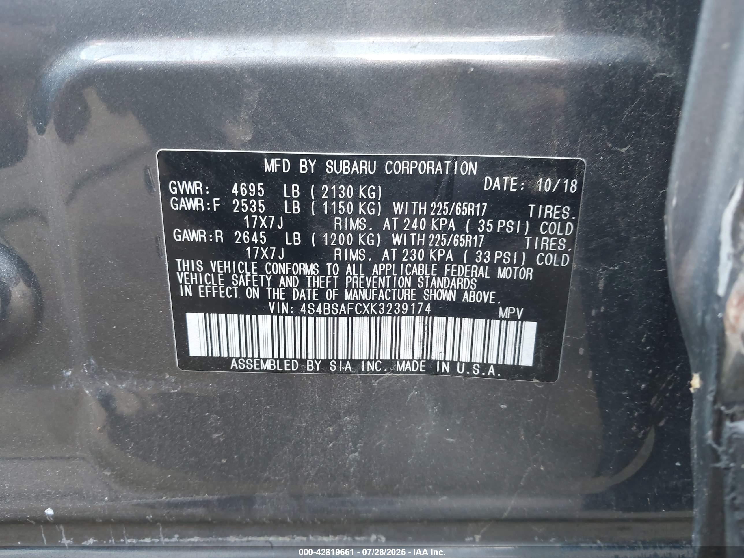 SUBARU OUTBACK image 9