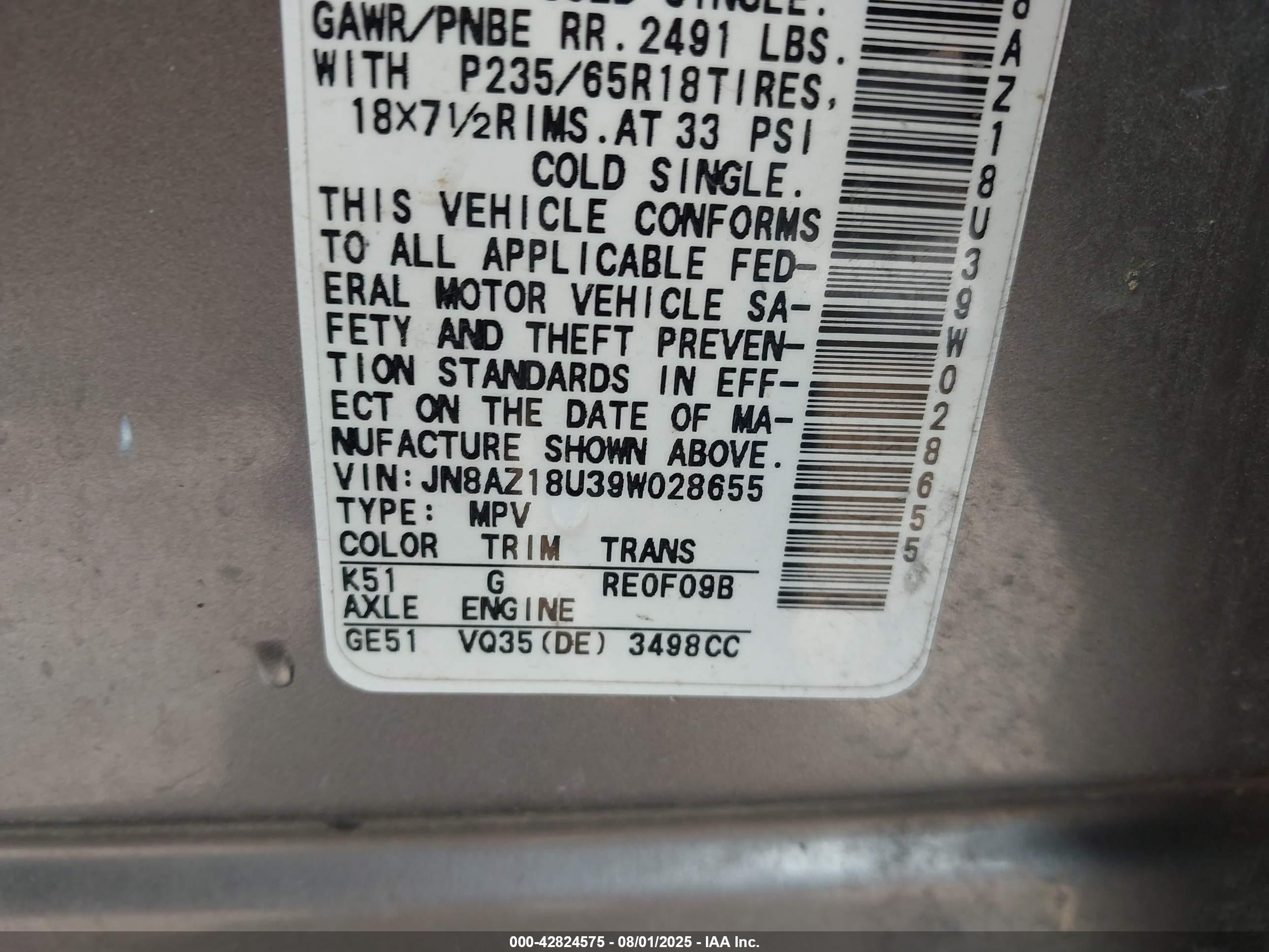 NISSAN MURANO image 9