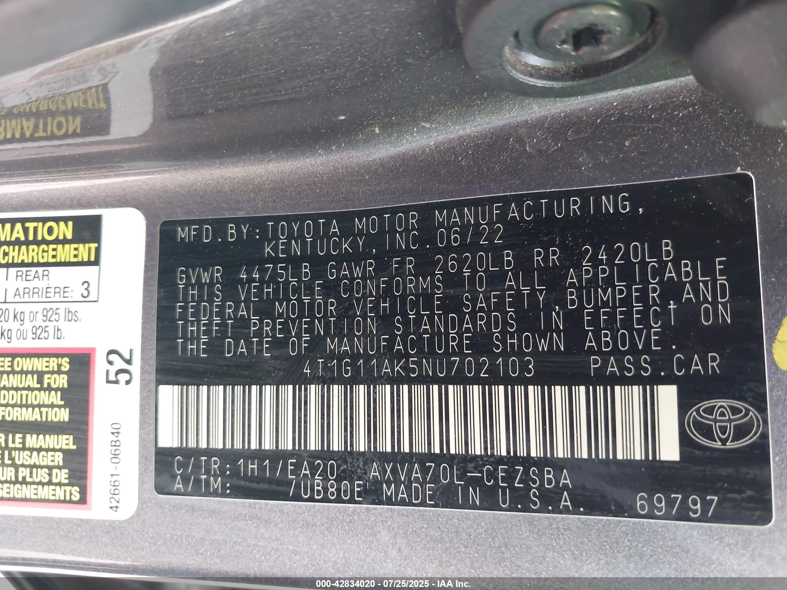 TOYOTA CAMRY image 9