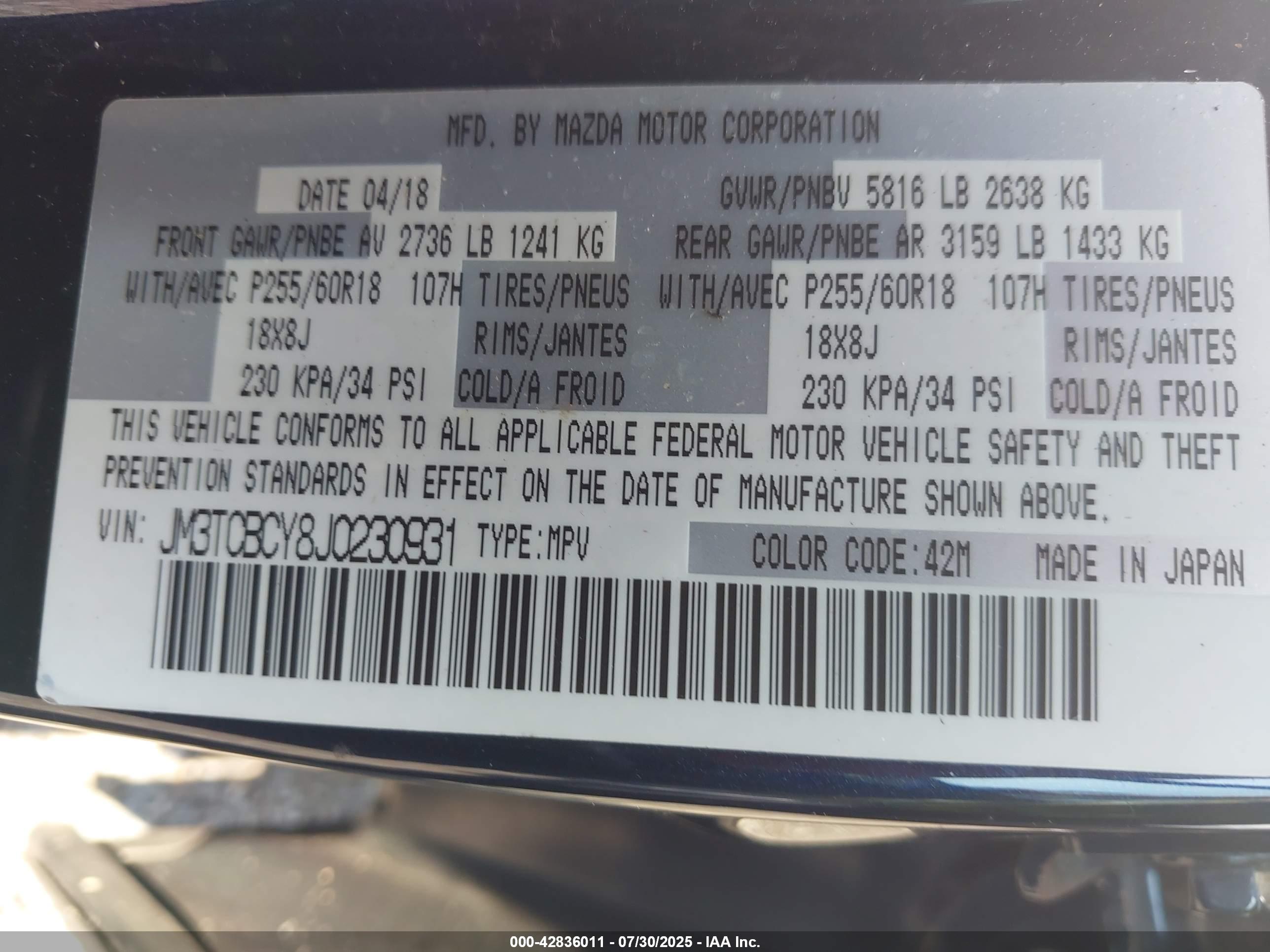 MAZDA CX-9 image 9