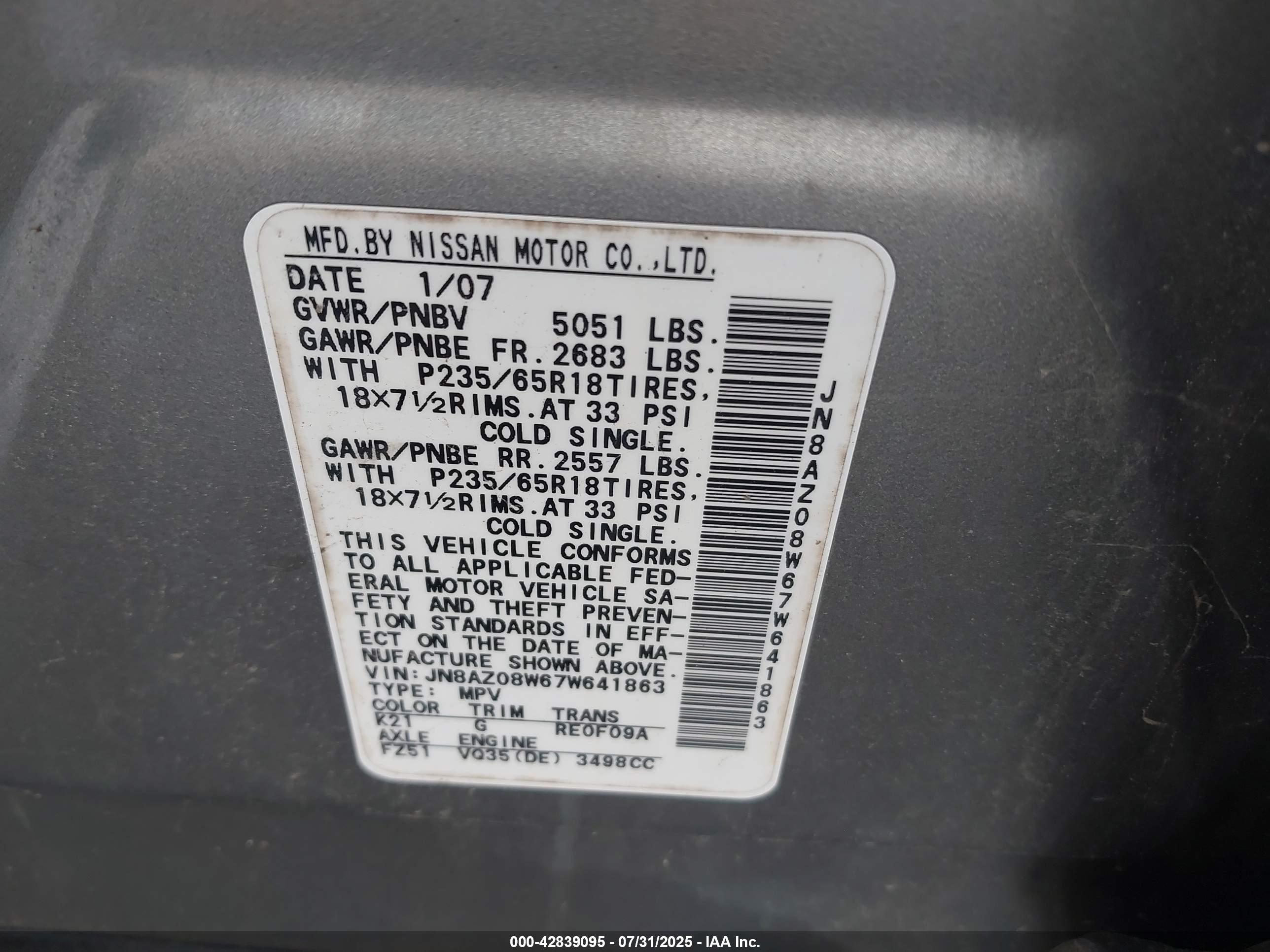 NISSAN MURANO image 9