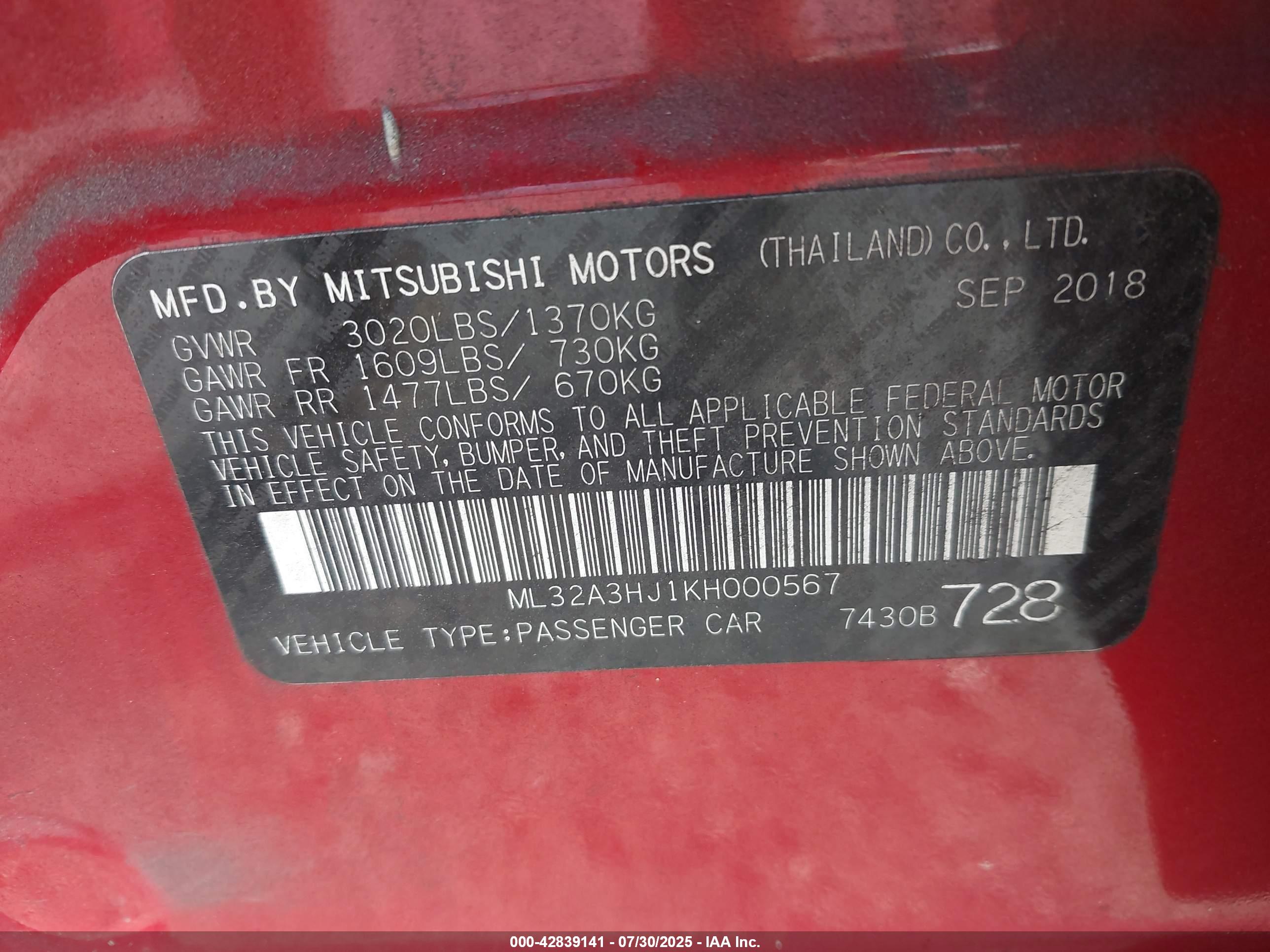 MITSUBISHI MIRAGE image 9