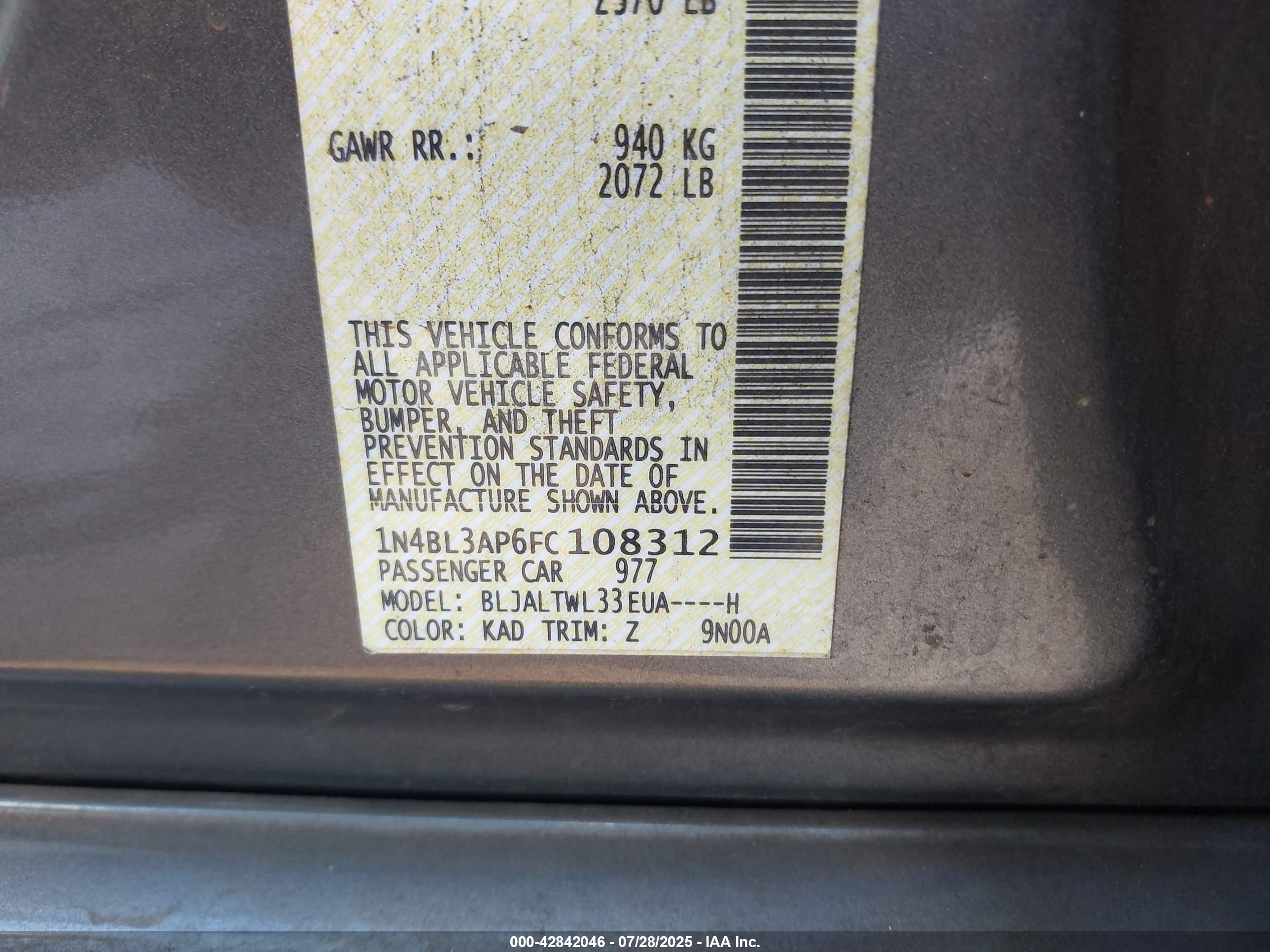 NISSAN ALTIMA image 9