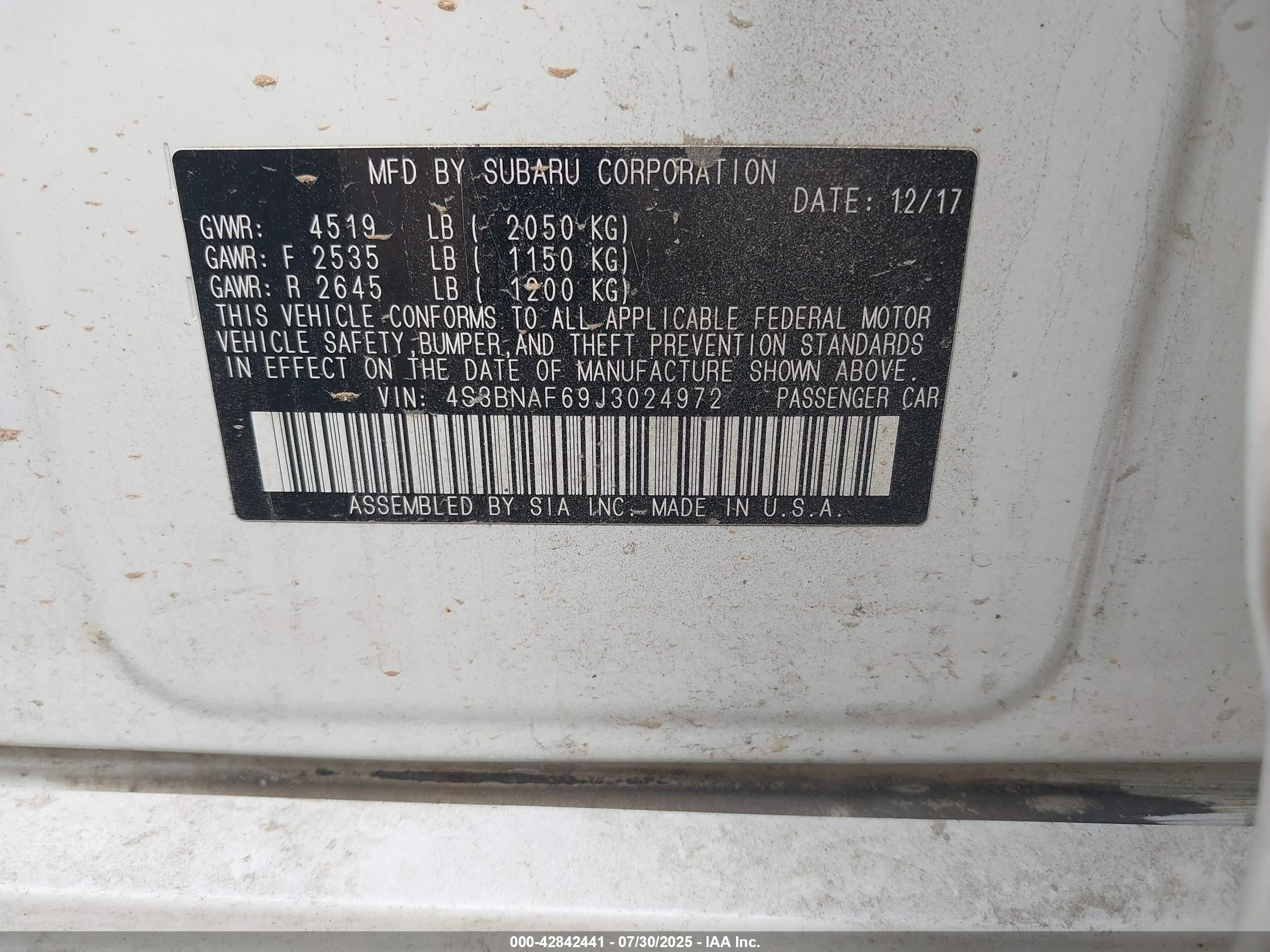 SUBARU LEGACY image 9