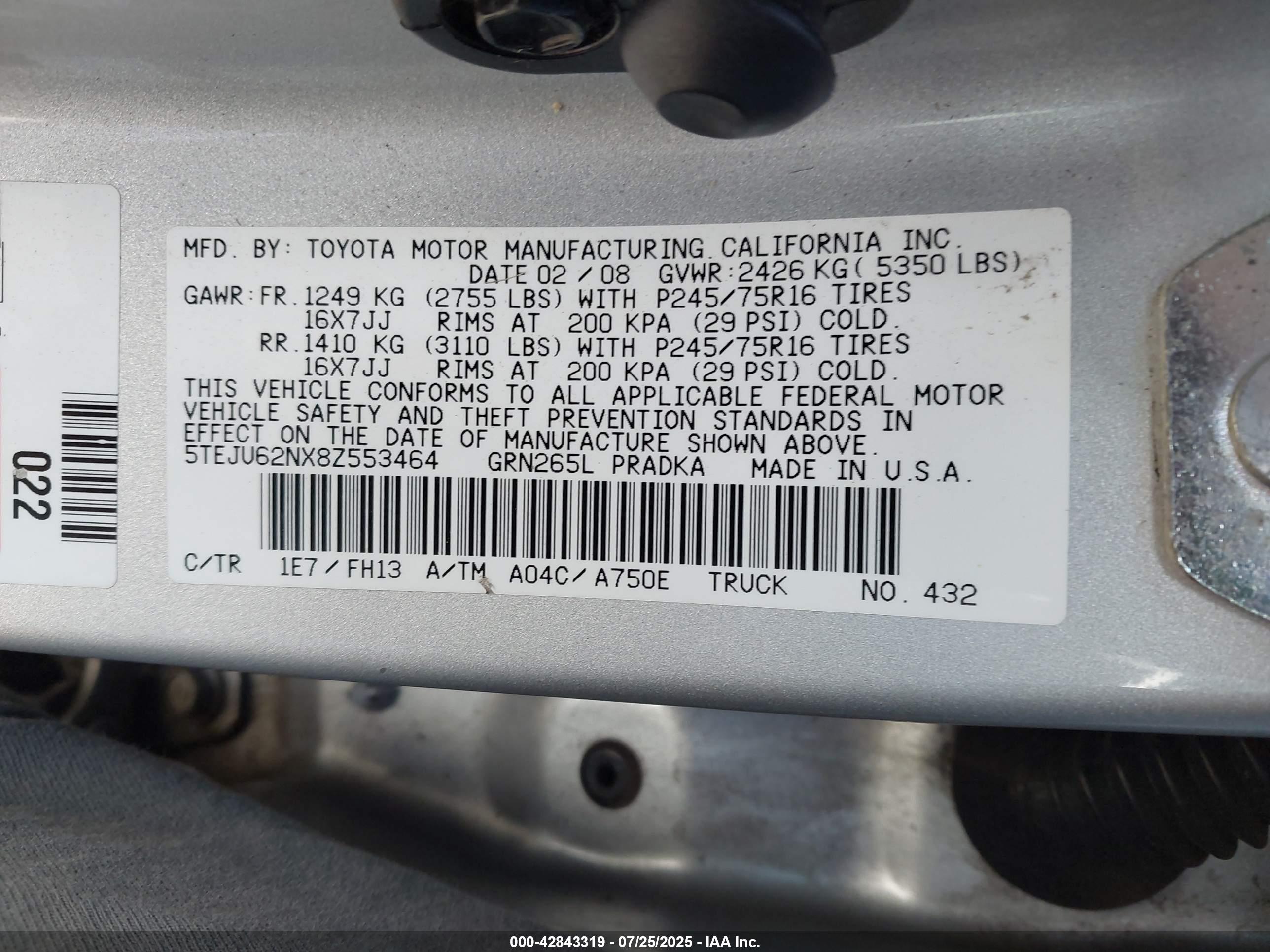 TOYOTA TACOMA image 9