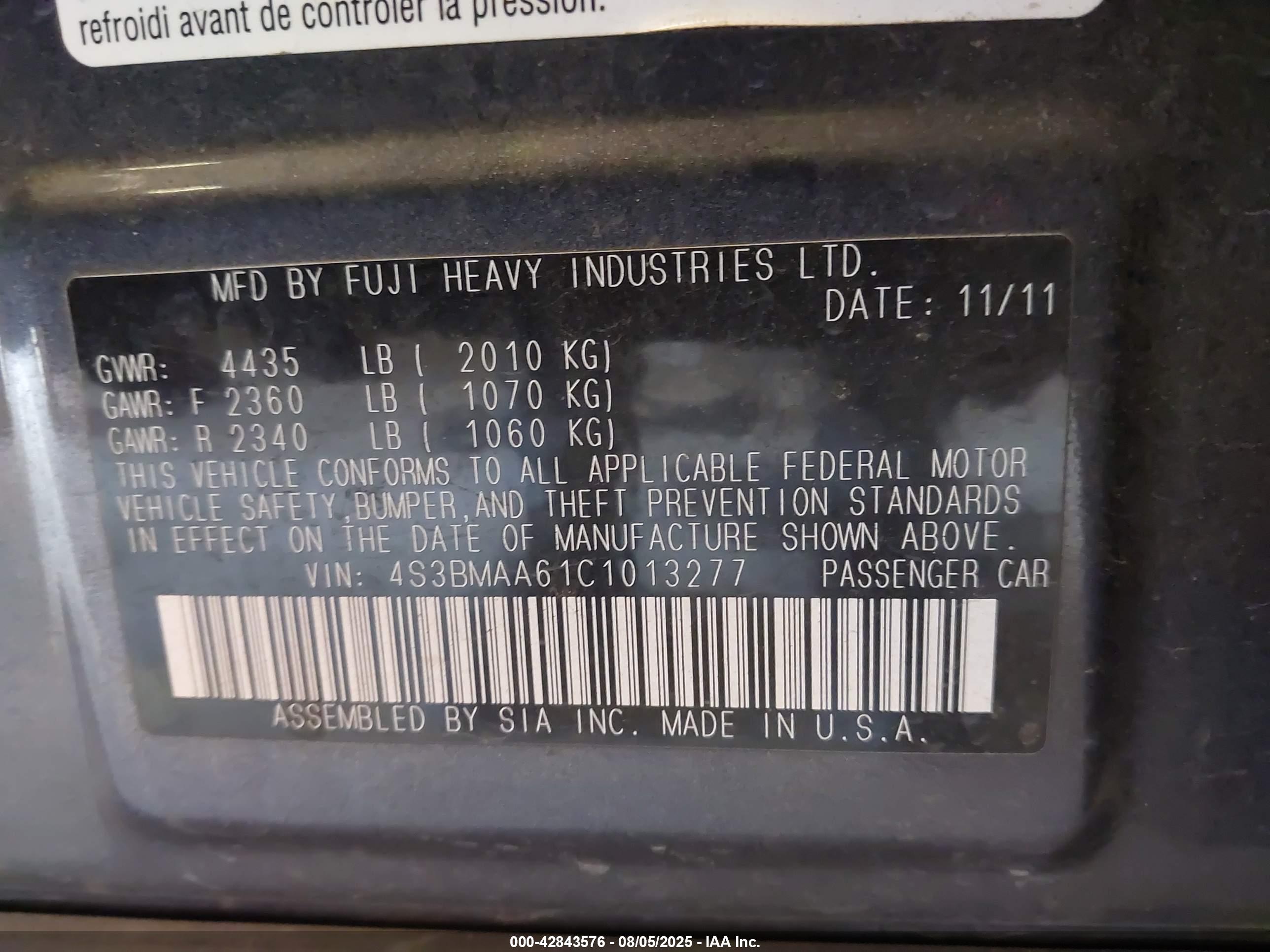 SUBARU LEGACY image 9