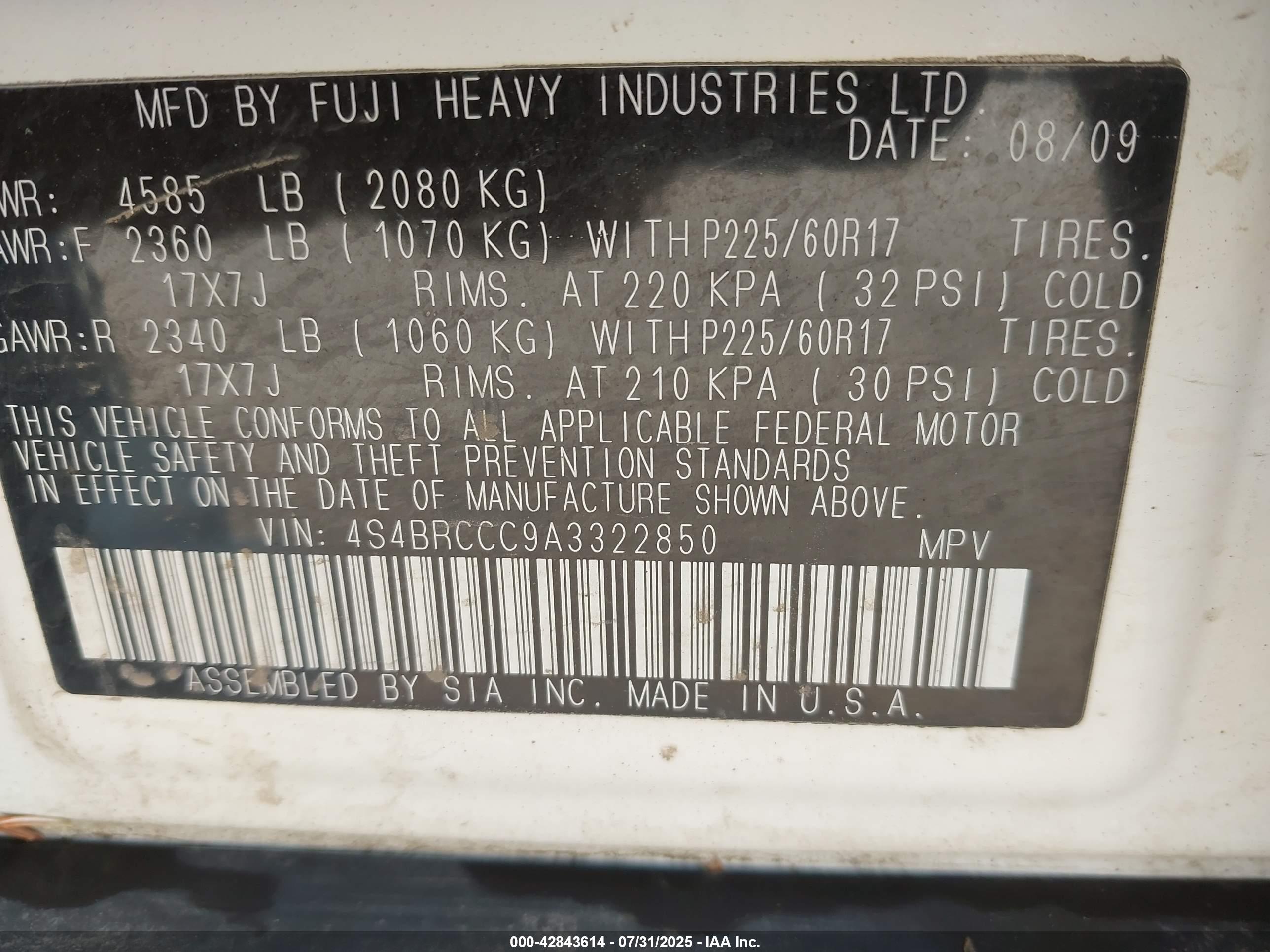 SUBARU OUTBACK image 9
