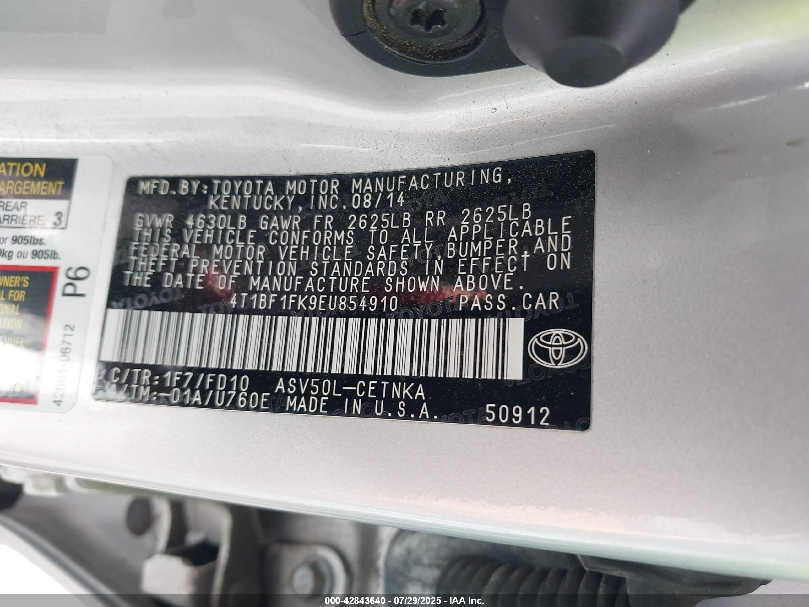 TOYOTA CAMRY image 9