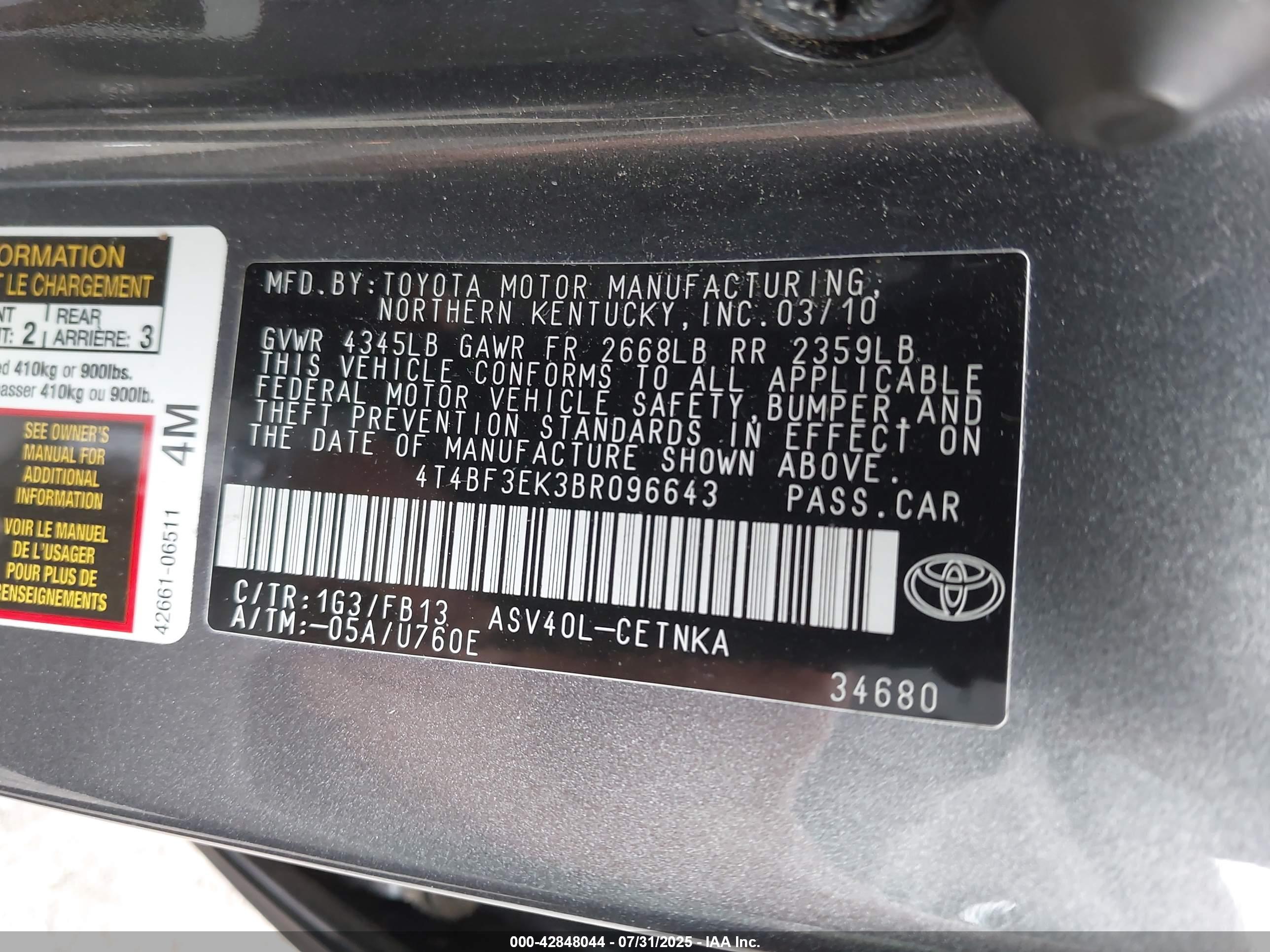 TOYOTA CAMRY image 9