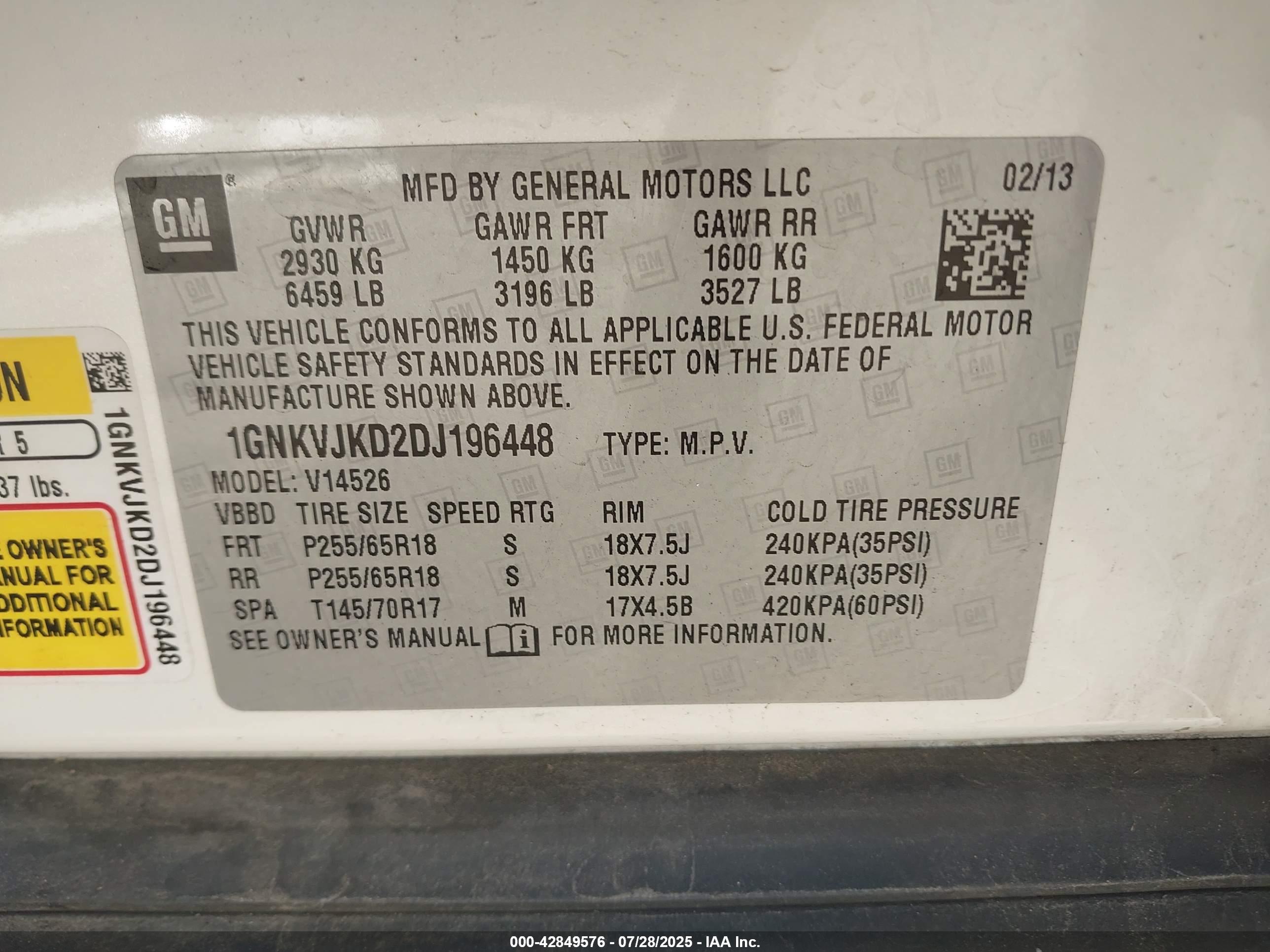 CHEVROLET TRAVERSE image 9