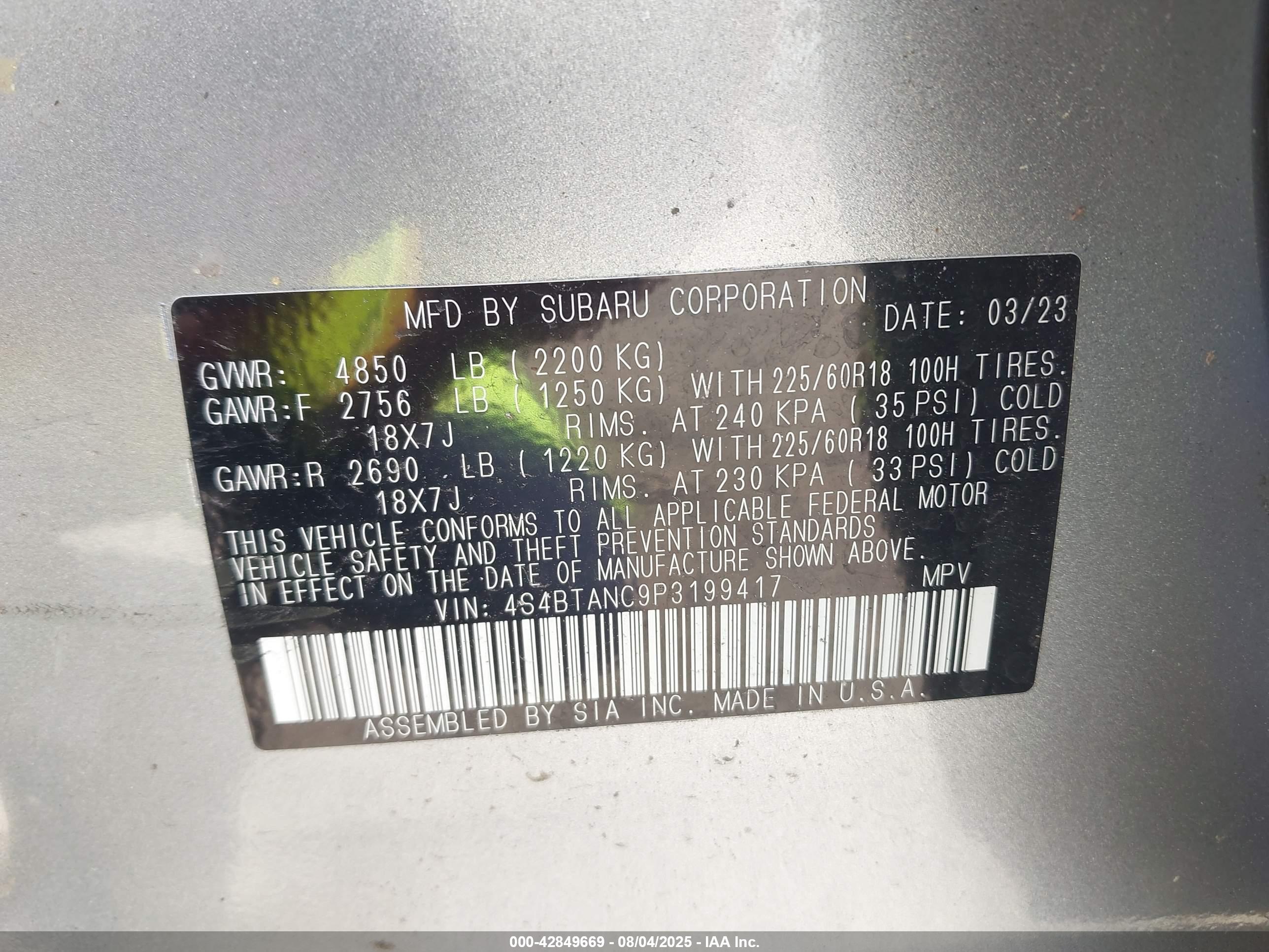 SUBARU OUTBACK image 9