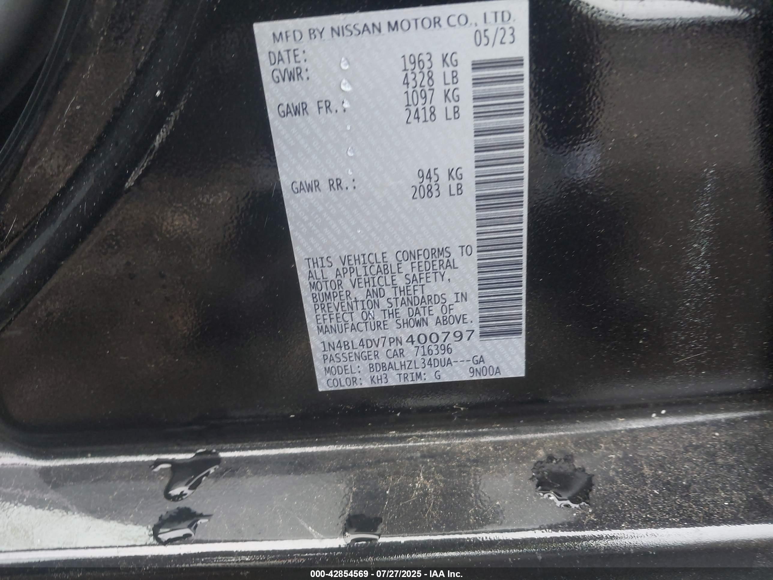 NISSAN ALTIMA image 9