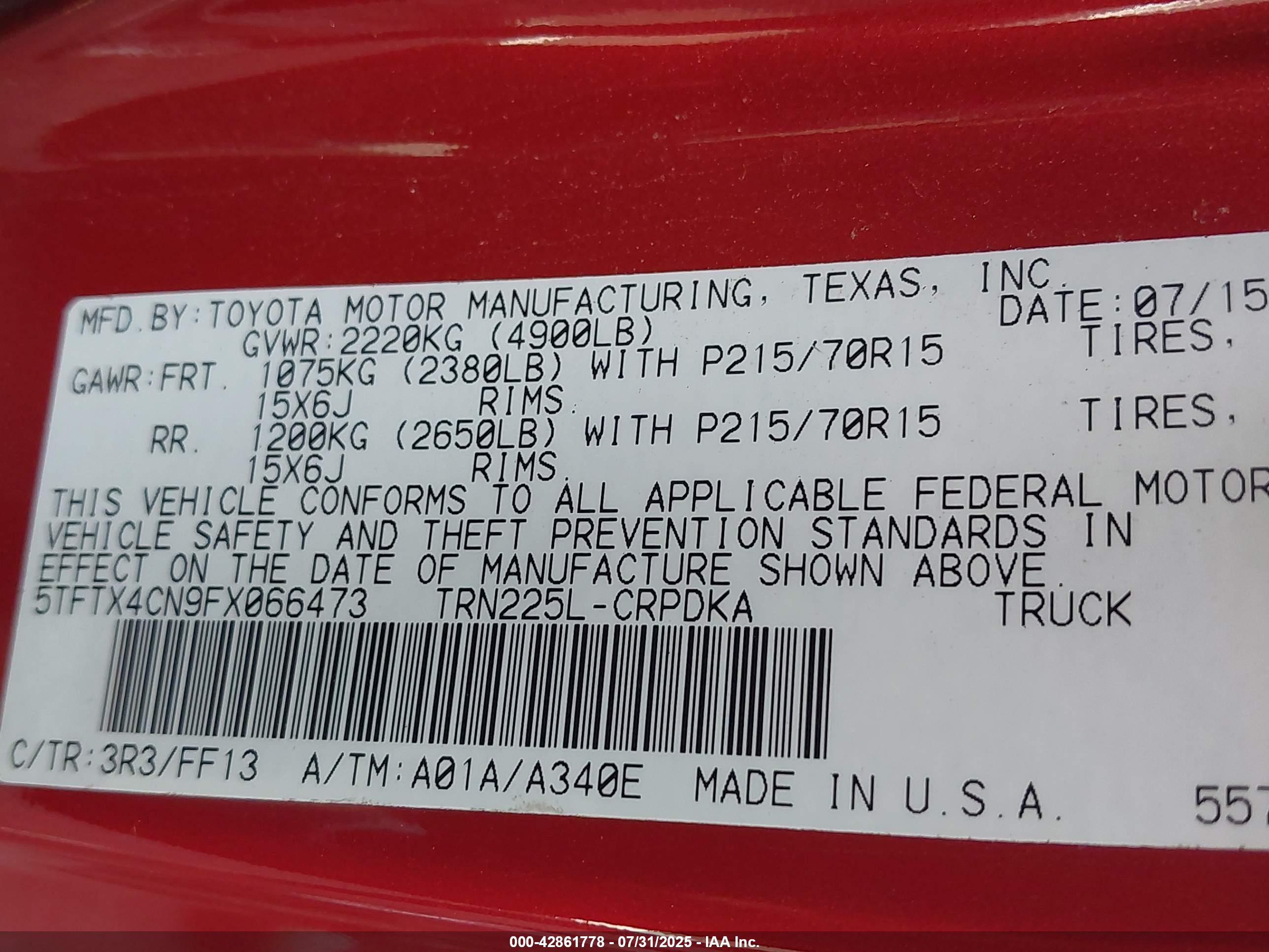 TOYOTA TACOMA image 9