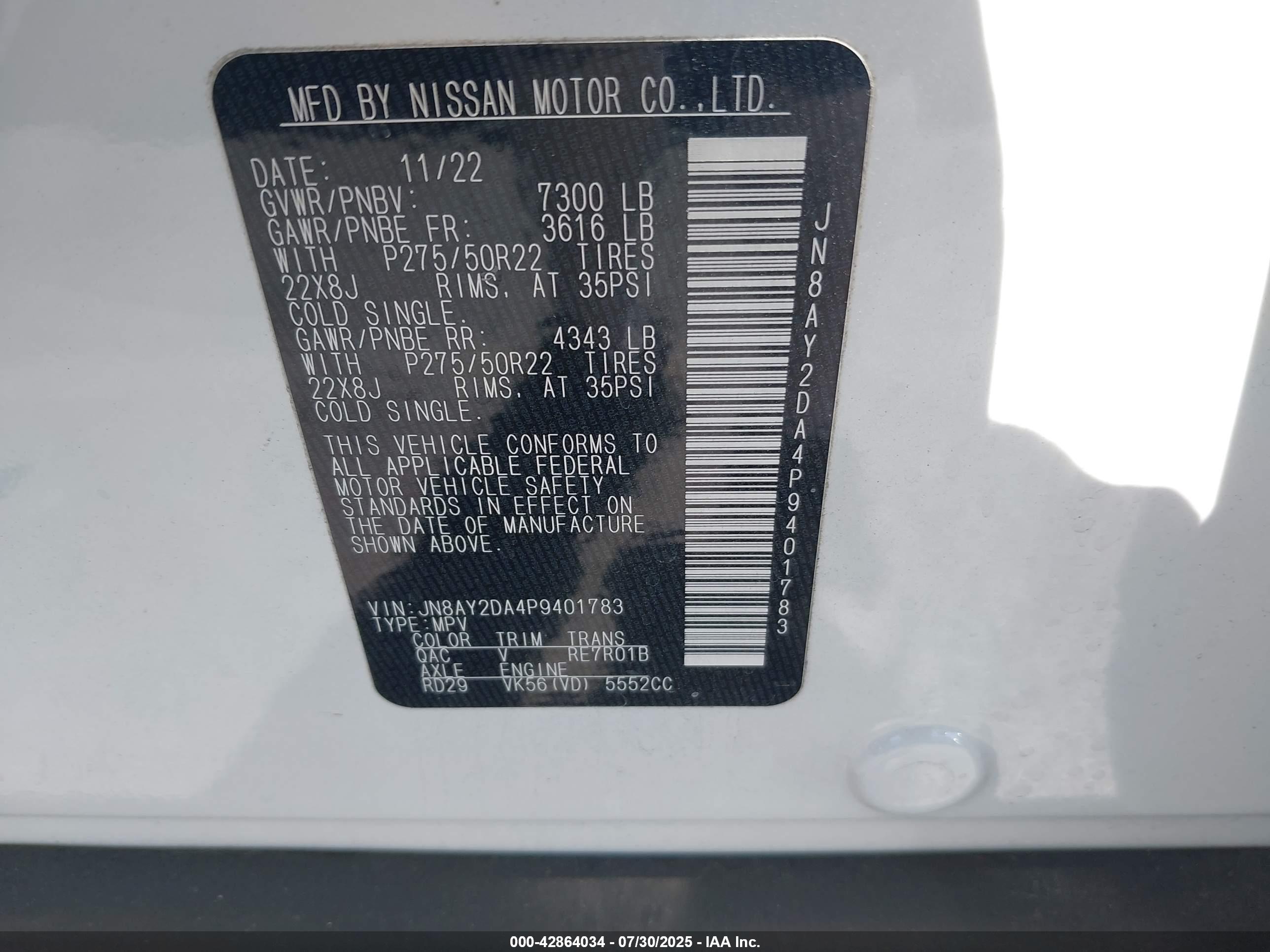 NISSAN ARMADA image 9