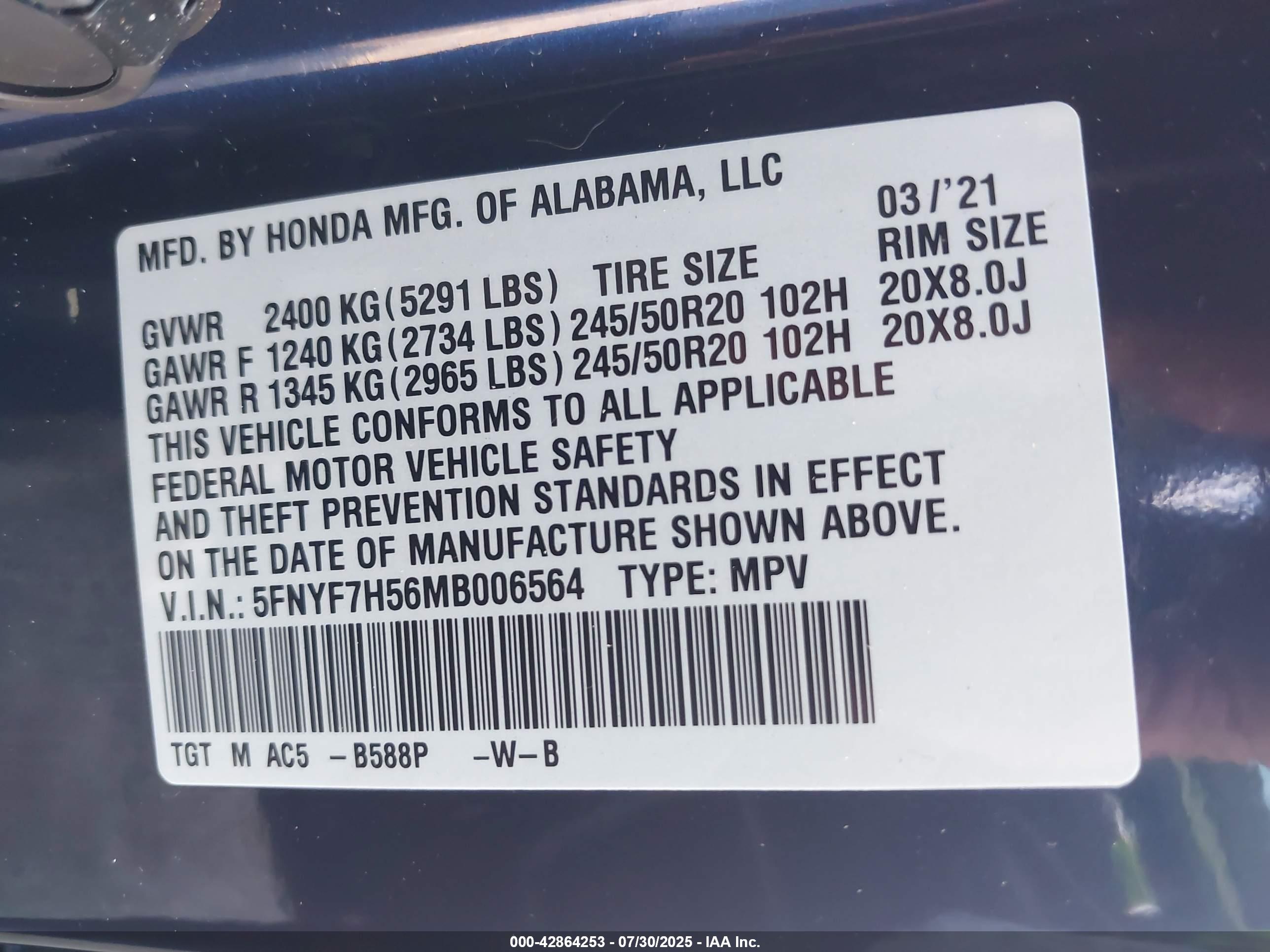 HONDA PASSPORT image 9