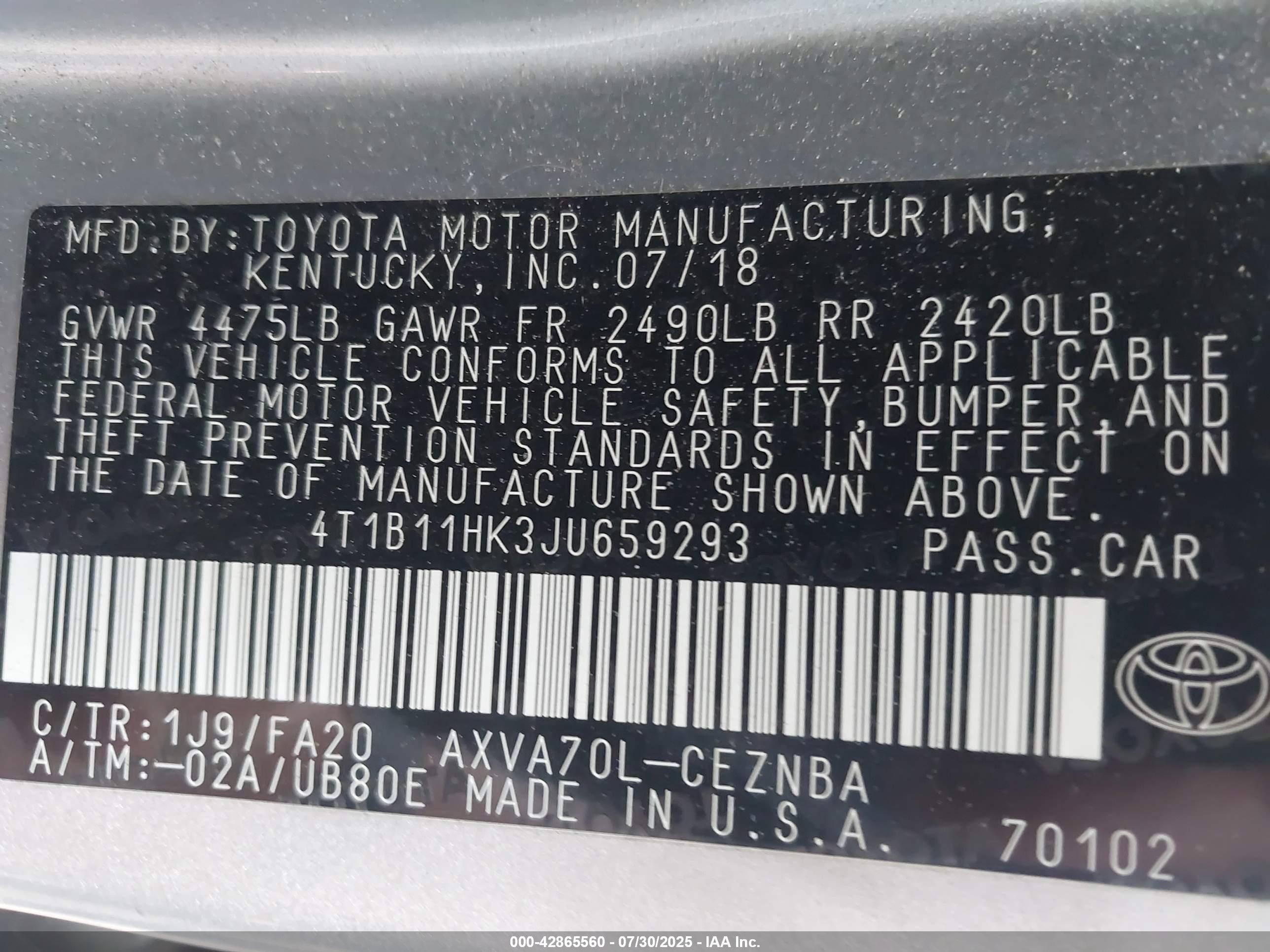 TOYOTA CAMRY image 9