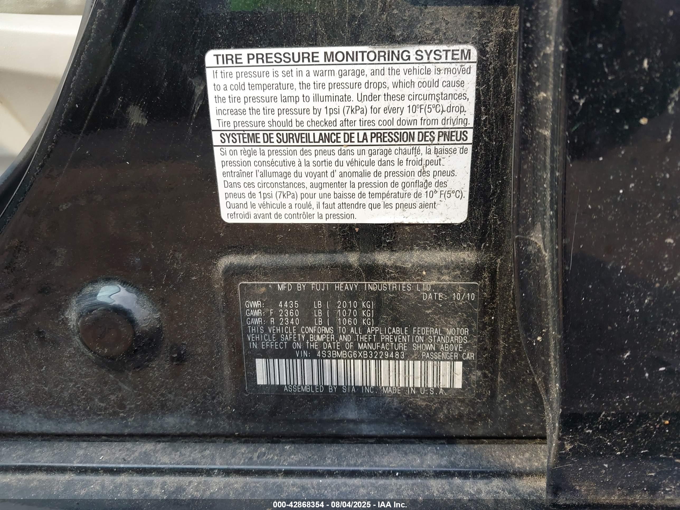 SUBARU LEGACY image 9