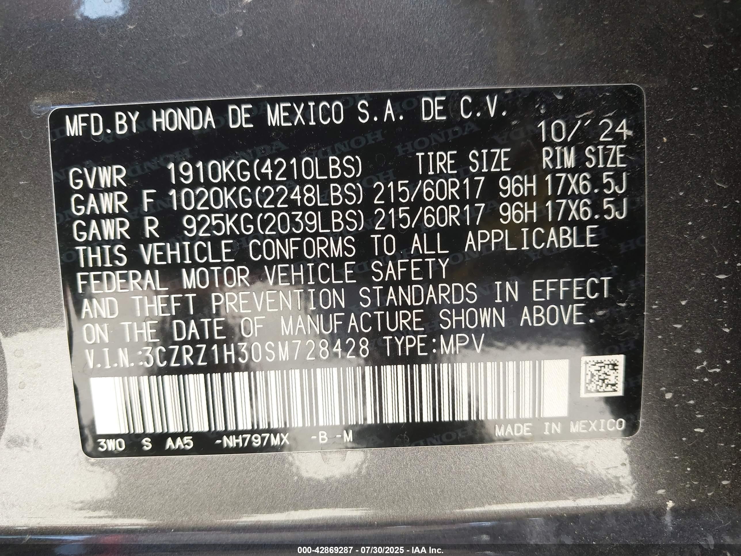 HONDA HR-V image 9