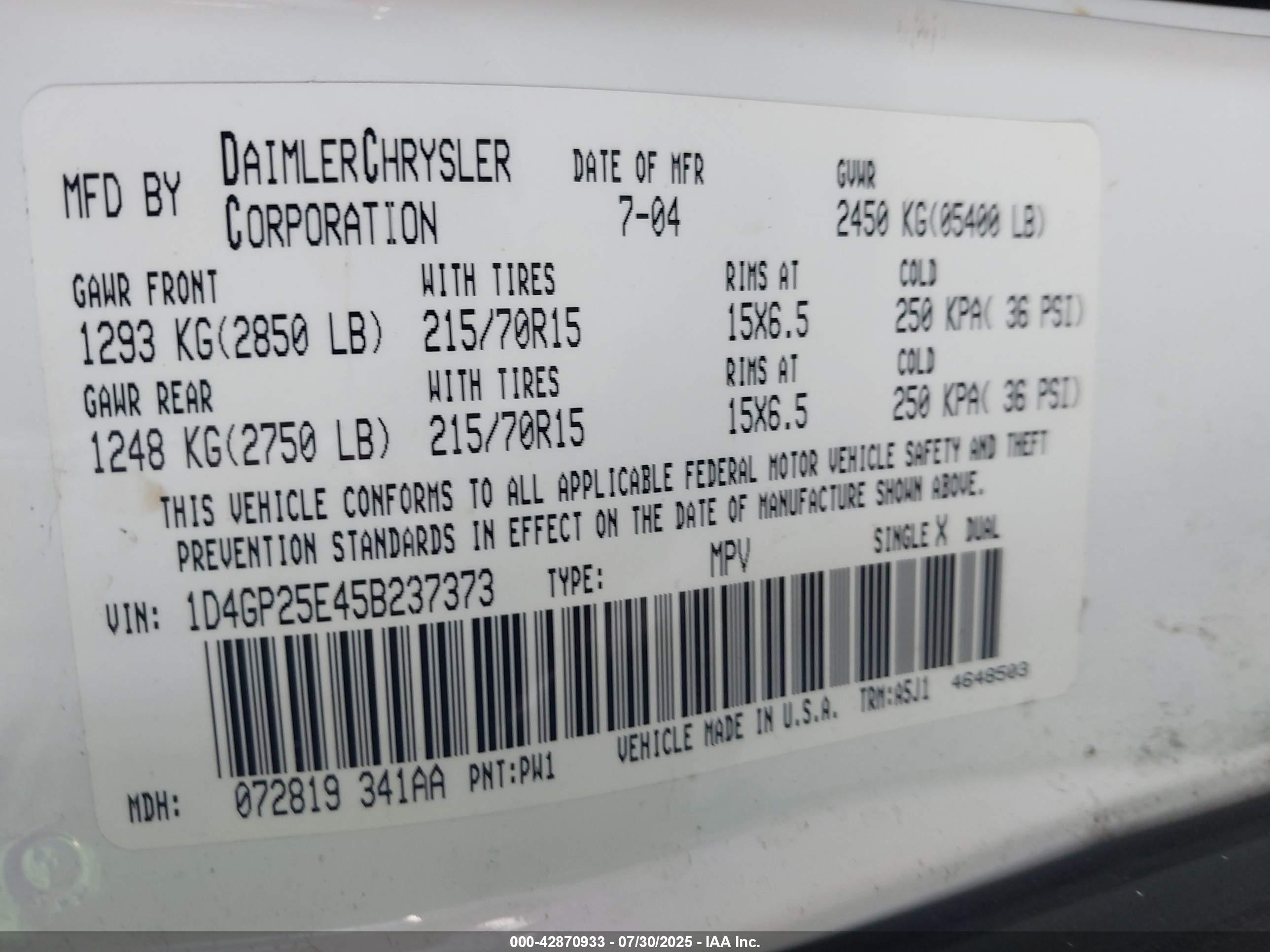 DODGE CARAVAN image 9
