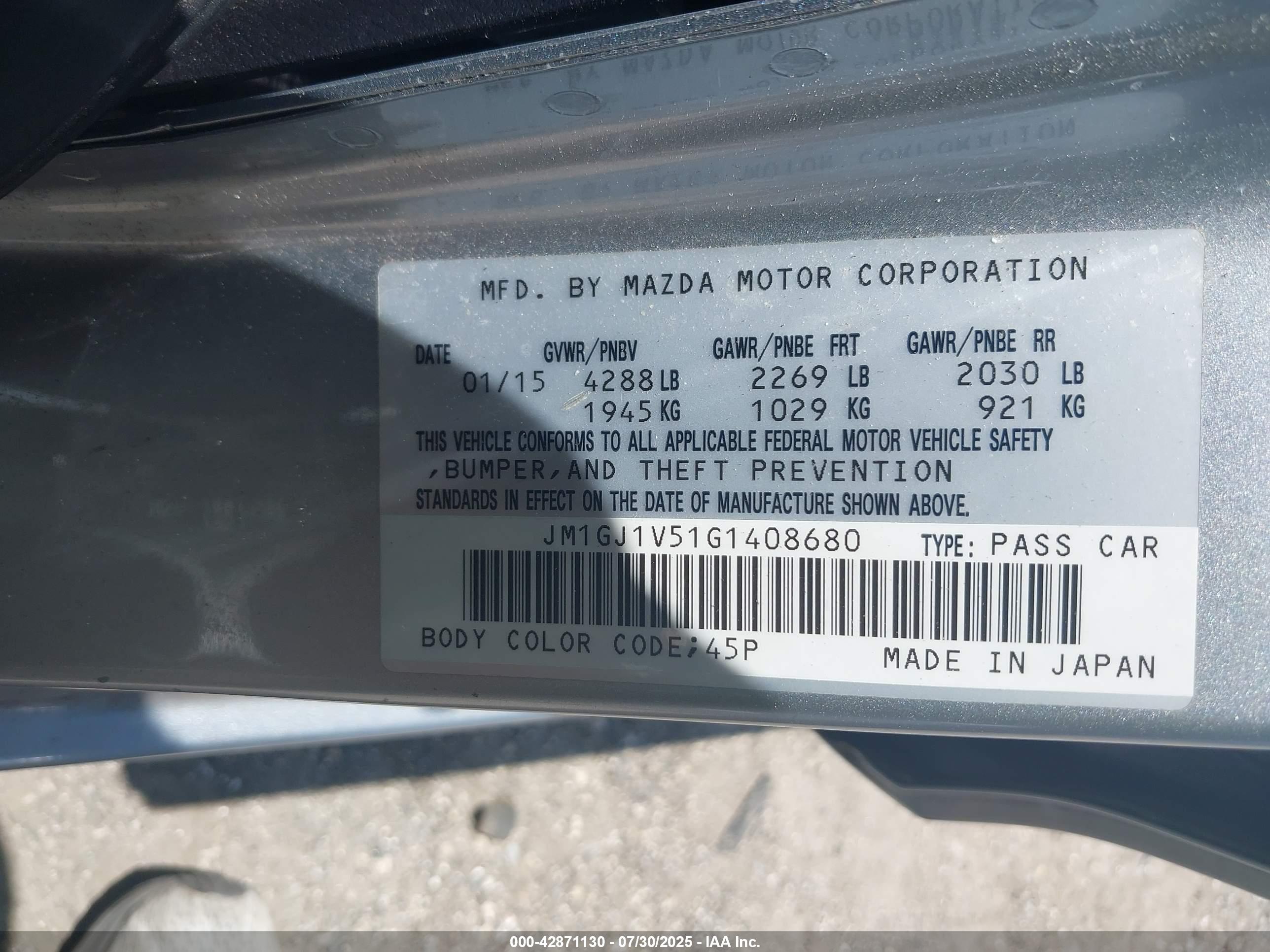 MAZDA MAZDA6 image 9