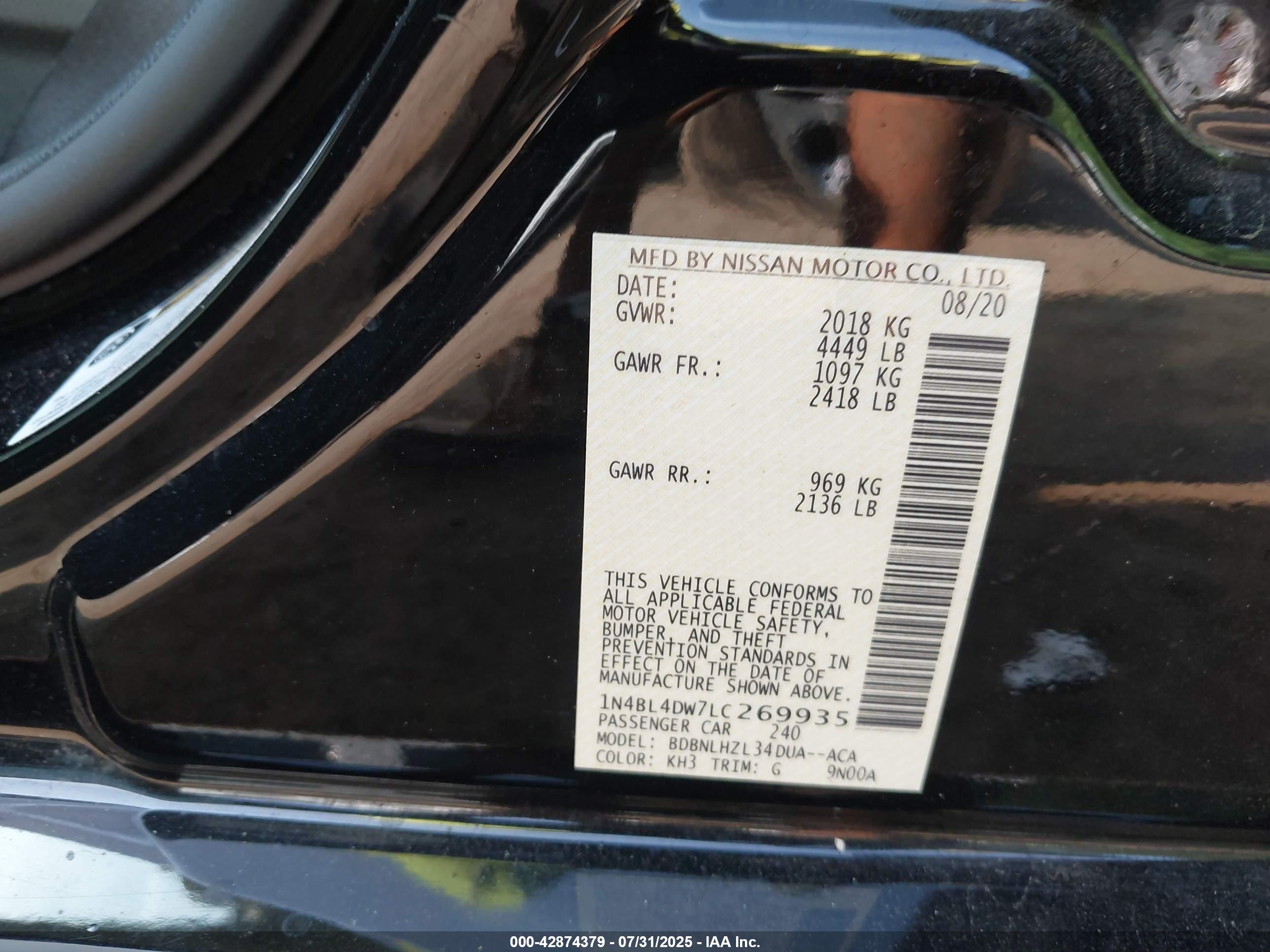 NISSAN ALTIMA image 9