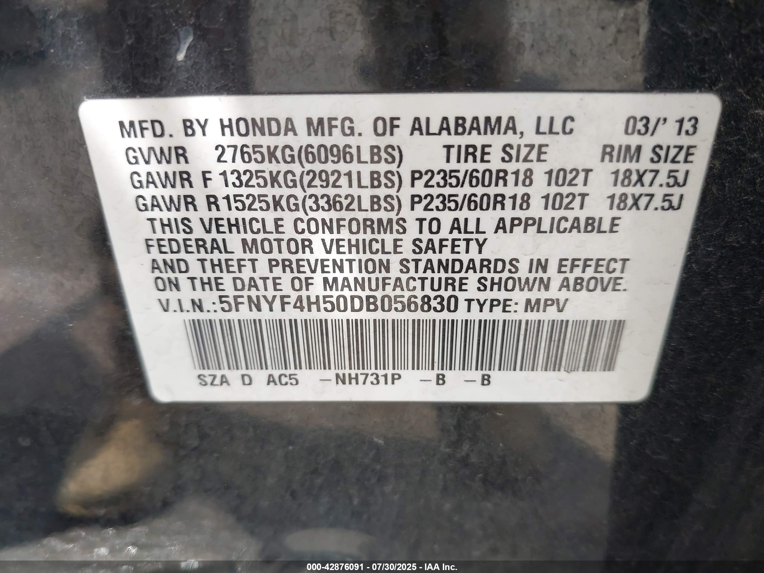 HONDA PILOT image 9