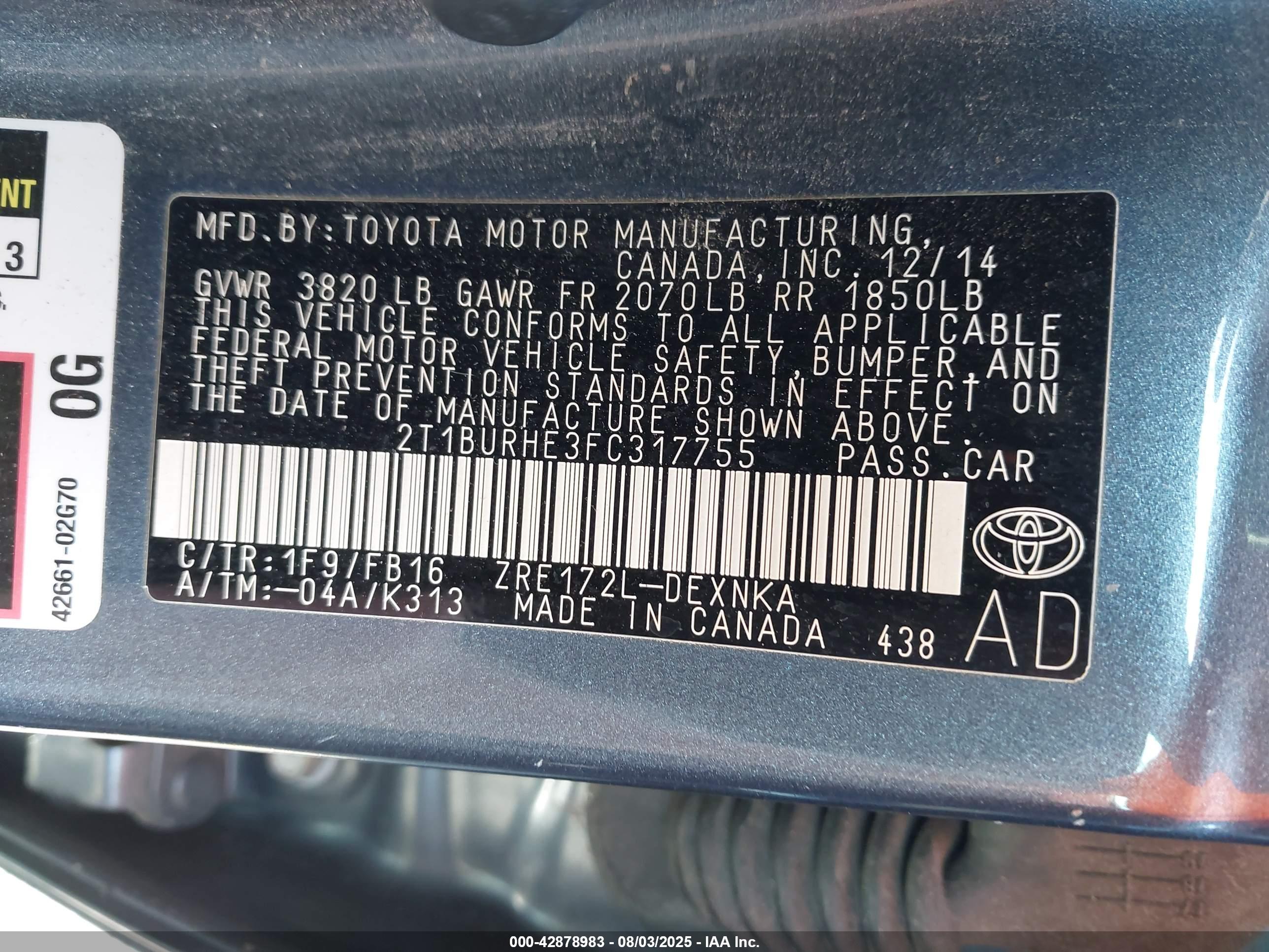 TOYOTA COROLLA image 9