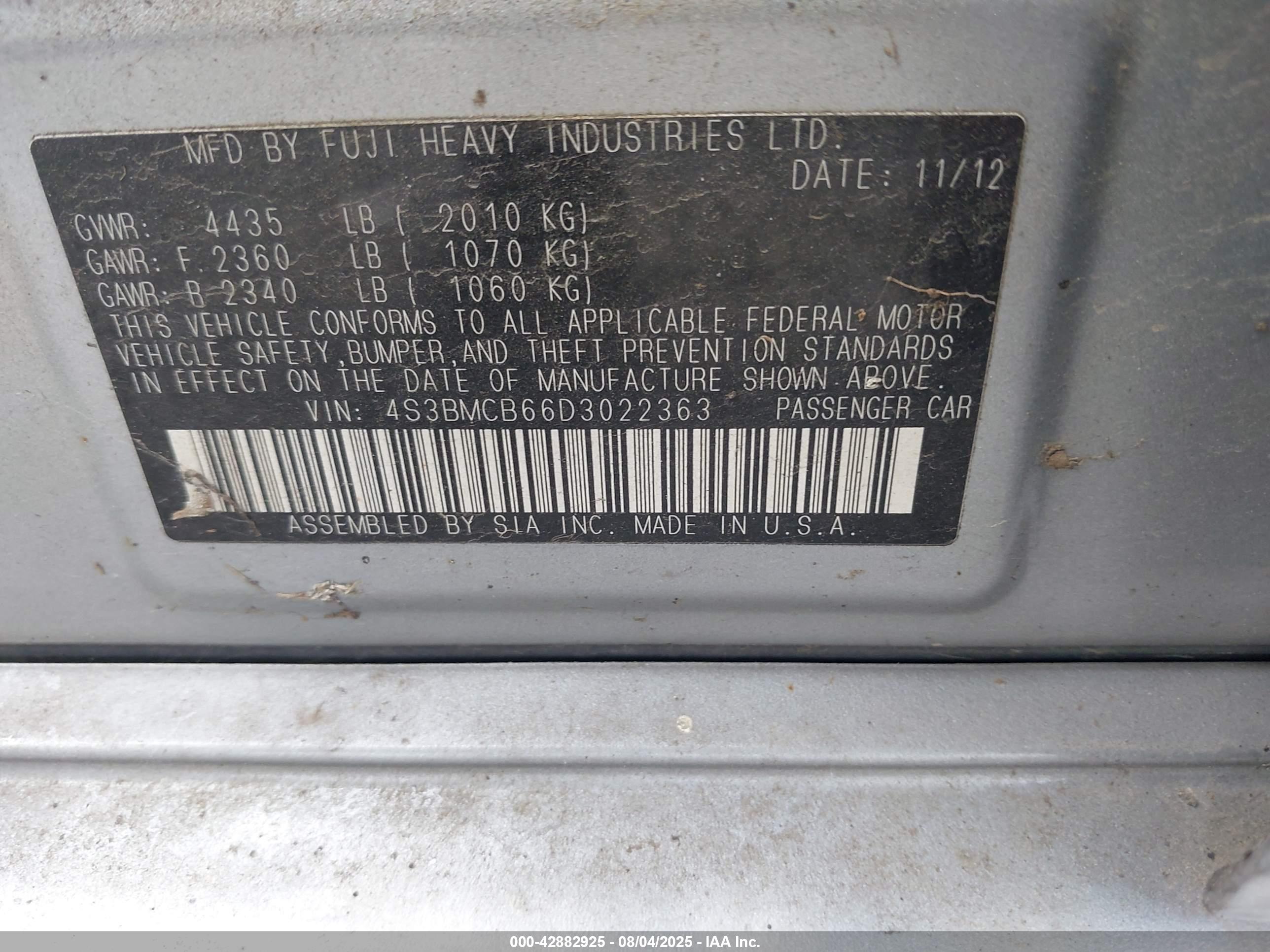 SUBARU LEGACY image 9