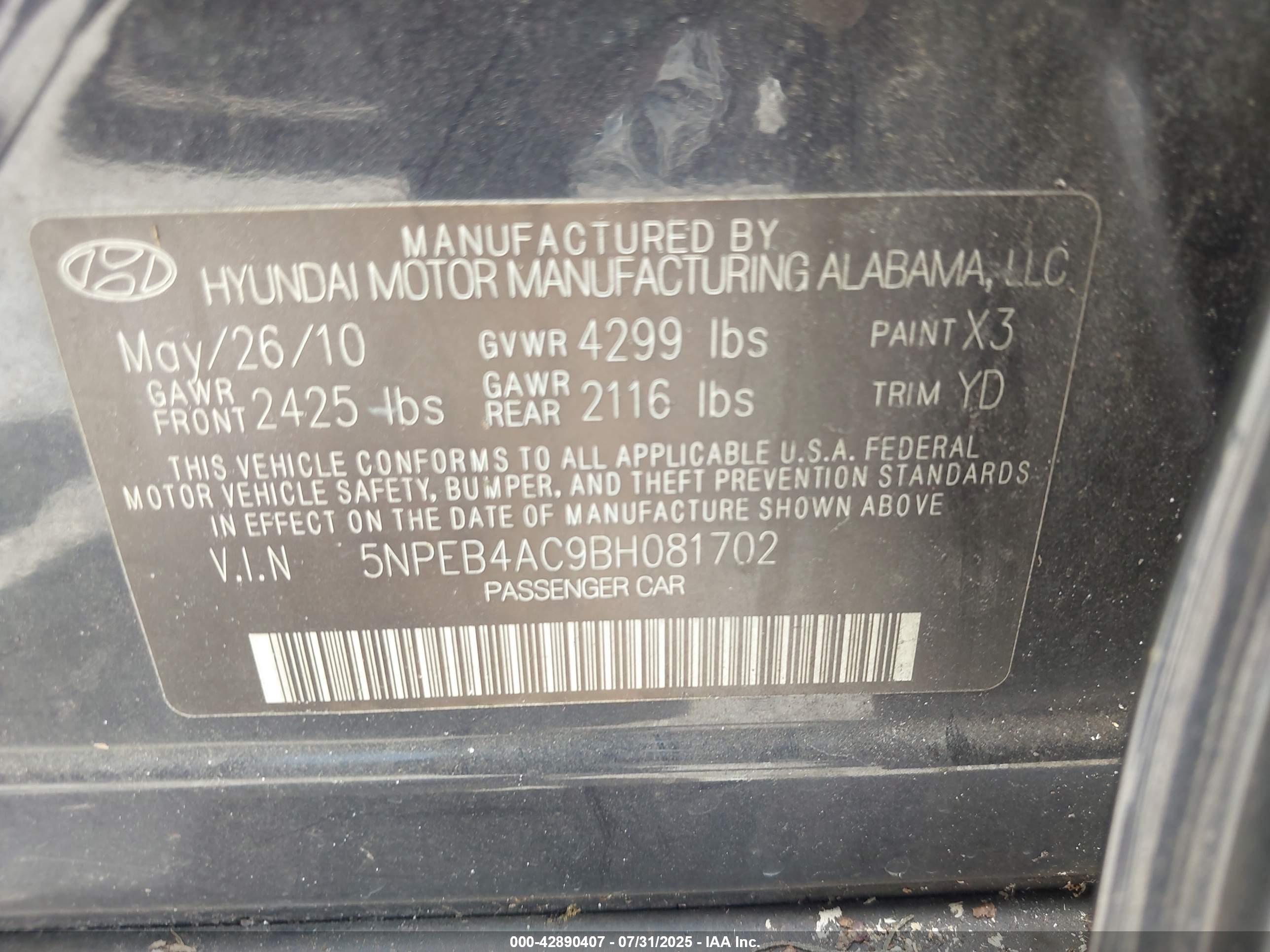 HYUNDAI SONATA image 9