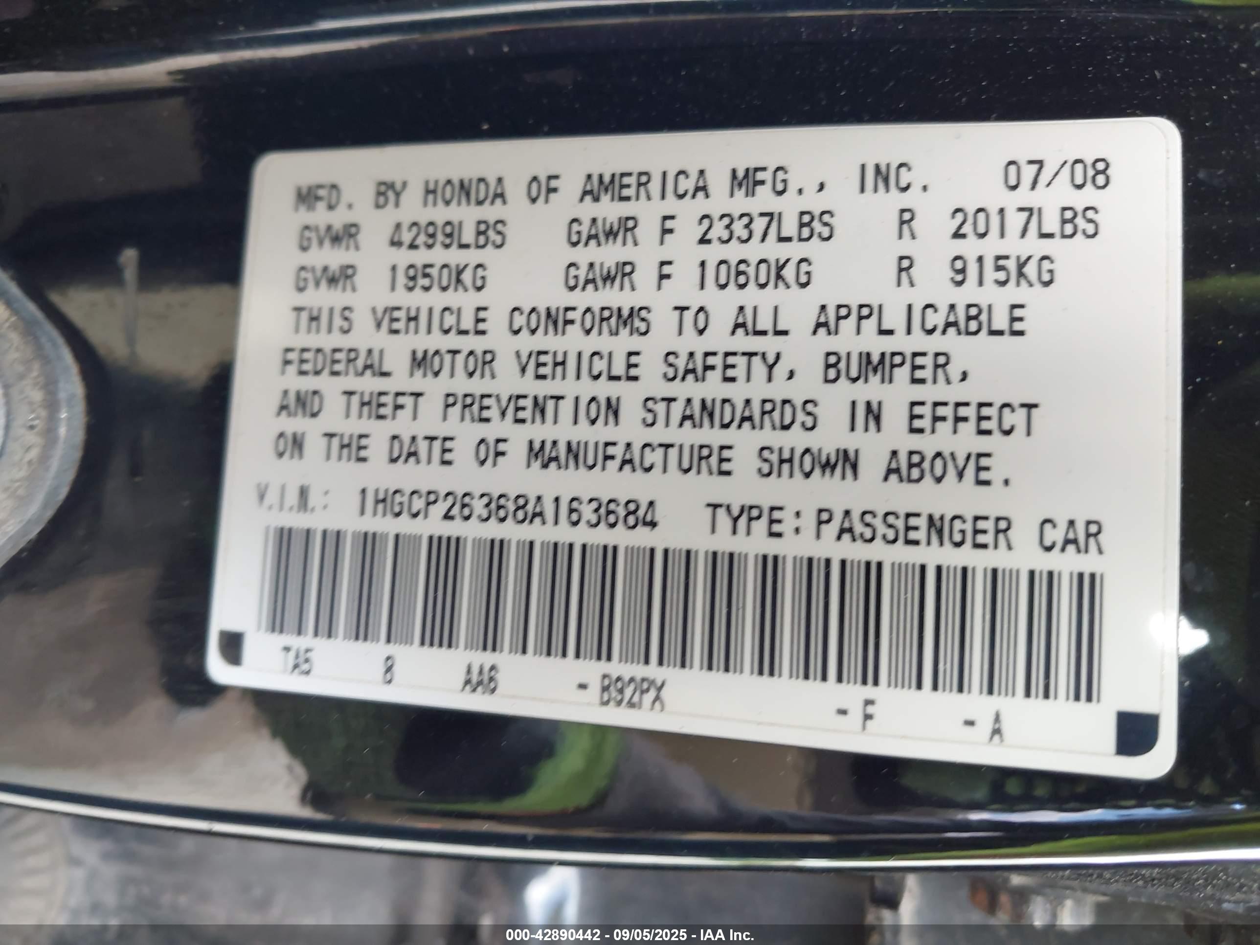 HONDA ACCORD image 9