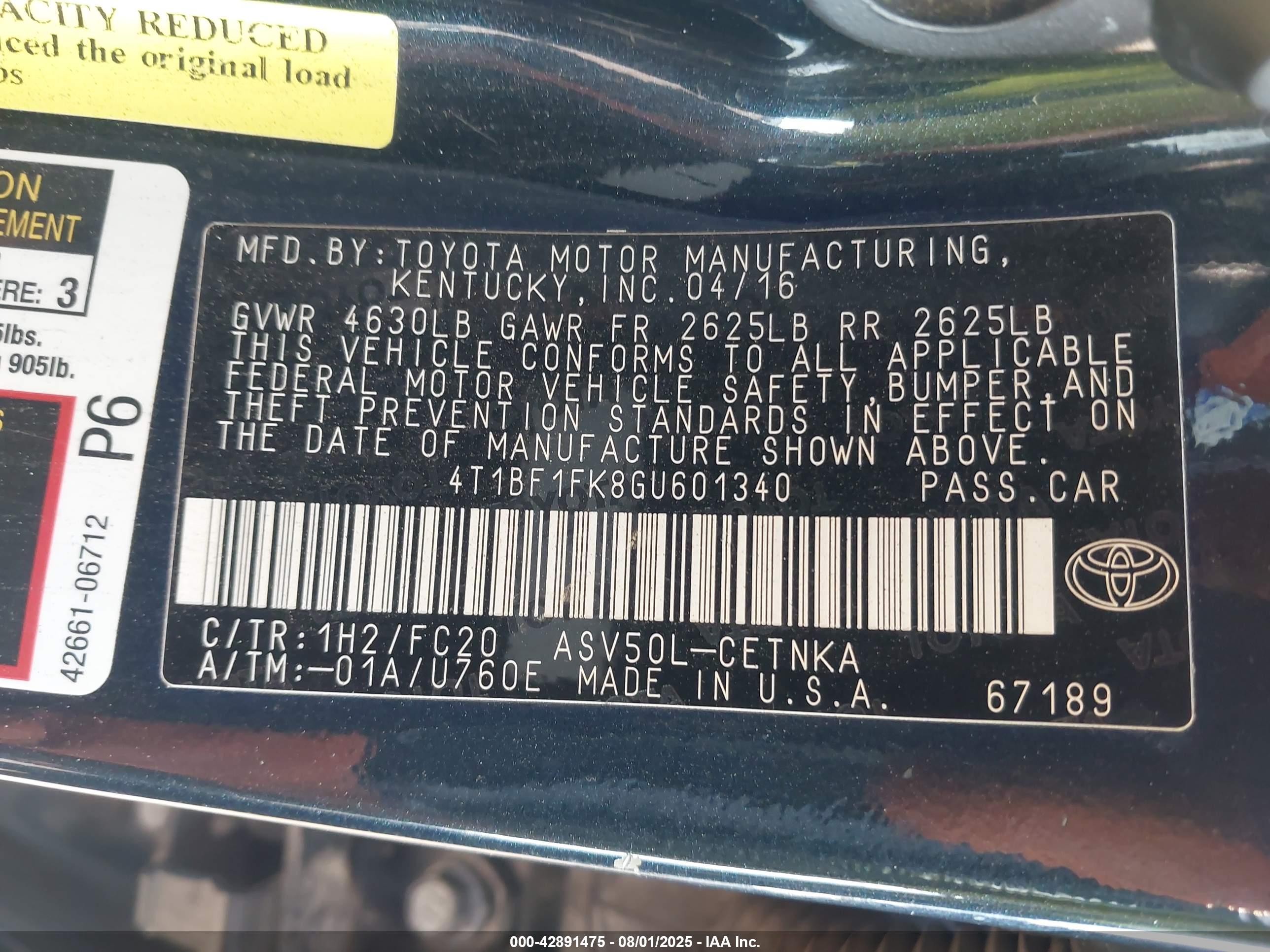 TOYOTA CAMRY image 9