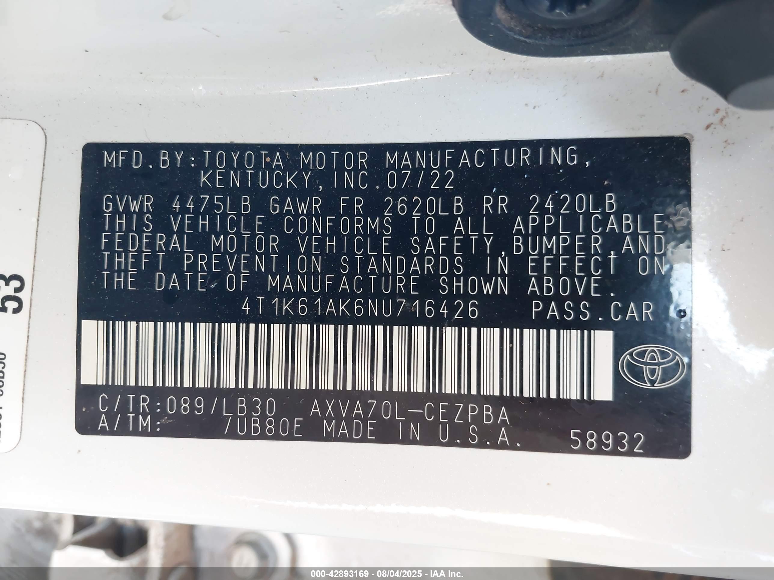TOYOTA CAMRY image 9