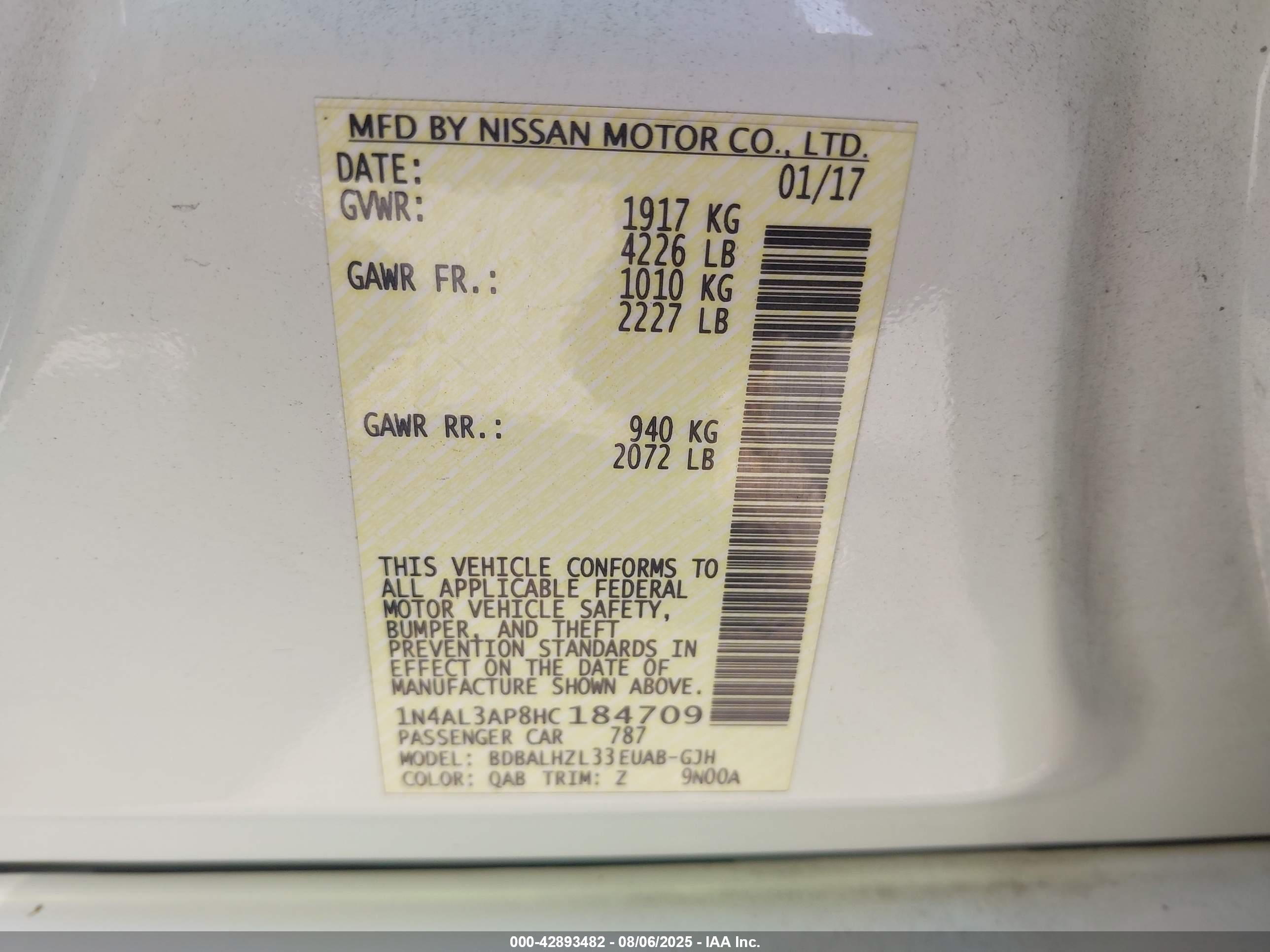 NISSAN ALTIMA image 9