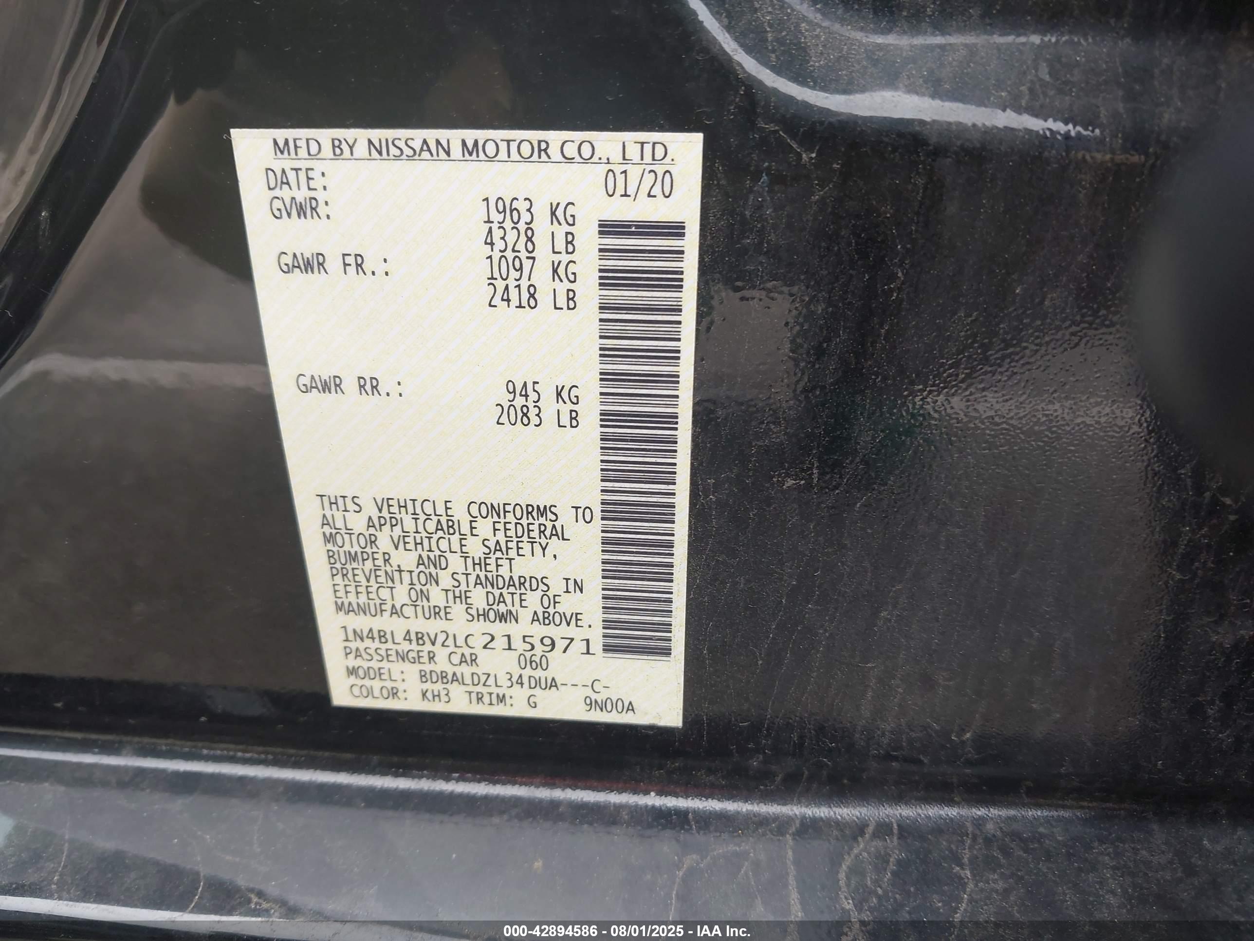 NISSAN ALTIMA image 9