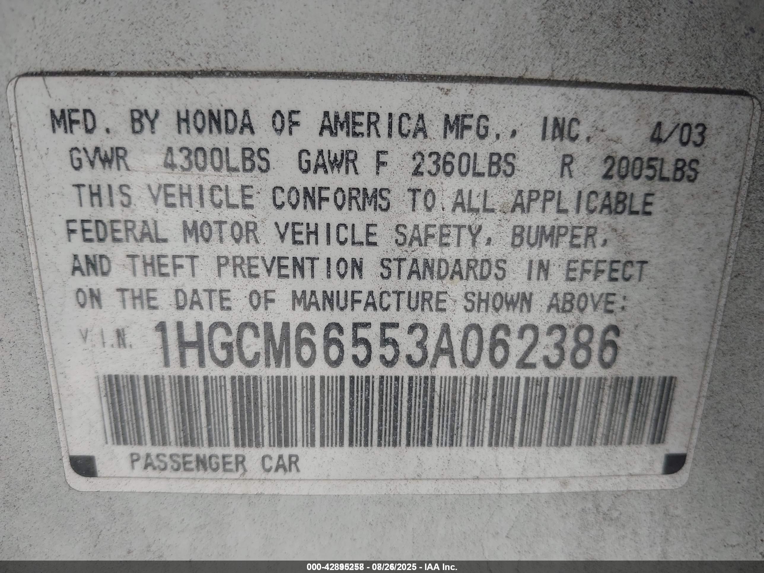 HONDA ACCORD image 9