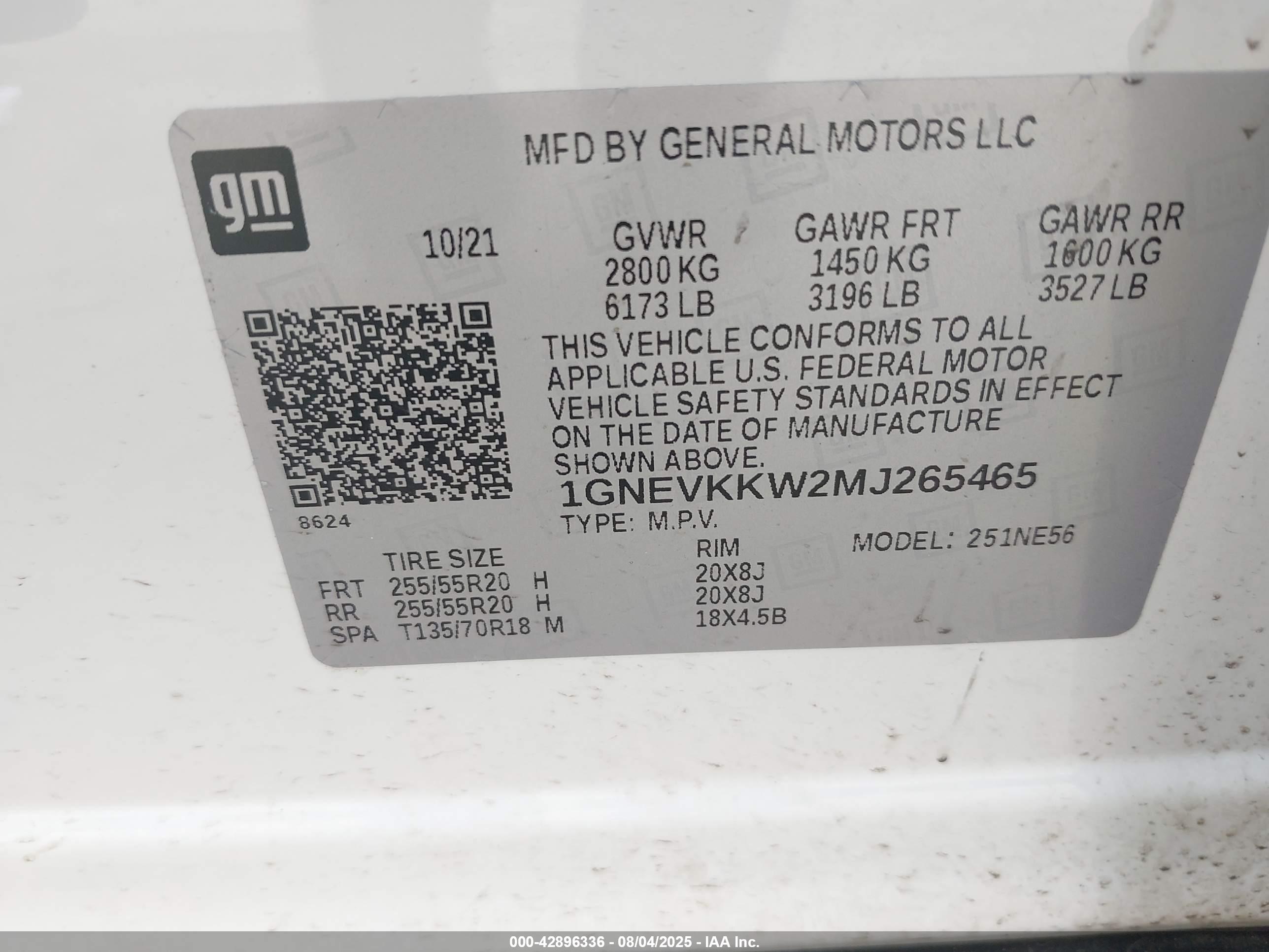 CHEVROLET TRAVERSE image 9