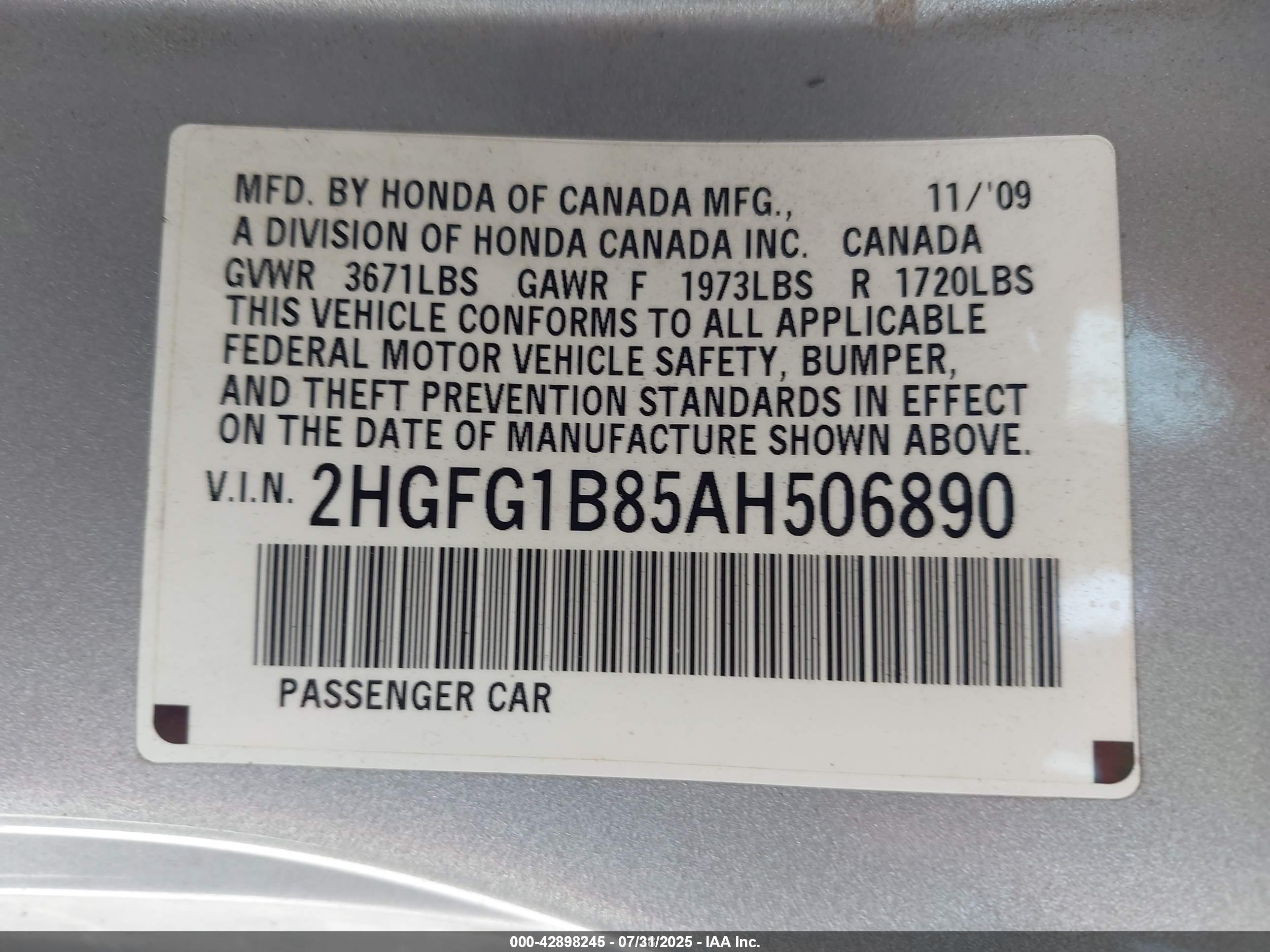 HONDA CIVIC image 9