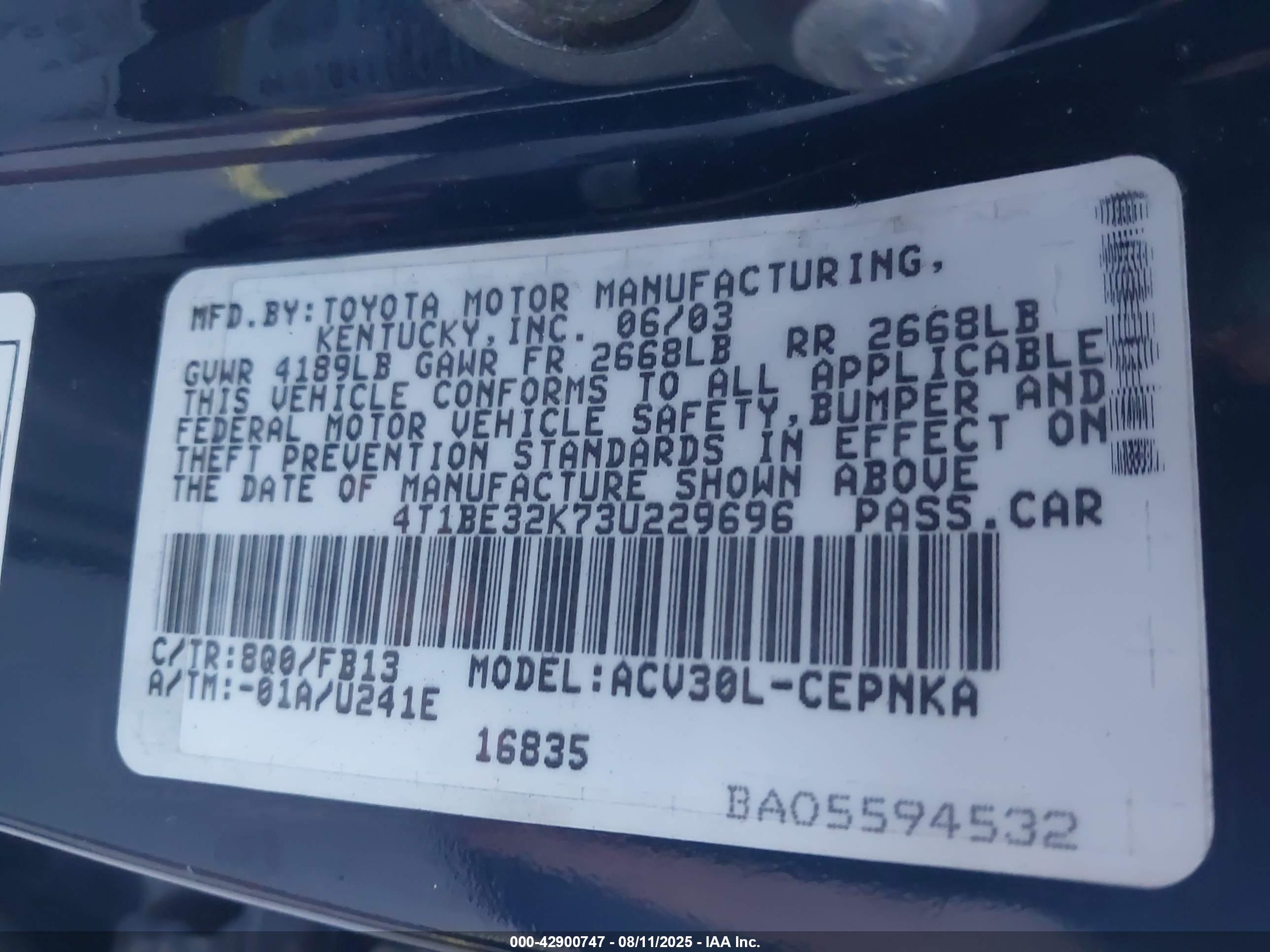TOYOTA CAMRY image 9