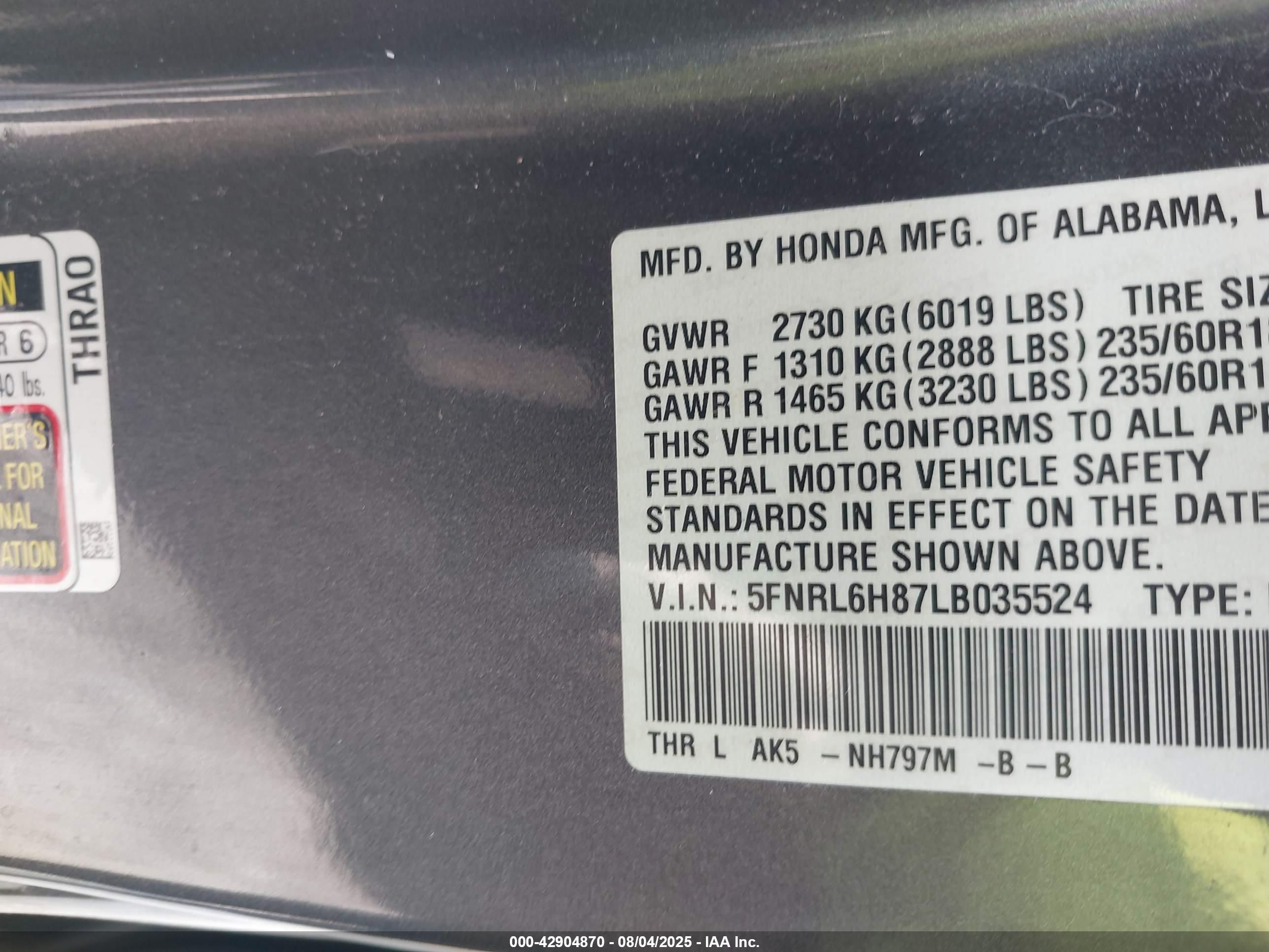 HONDA ODYSSEY image 9