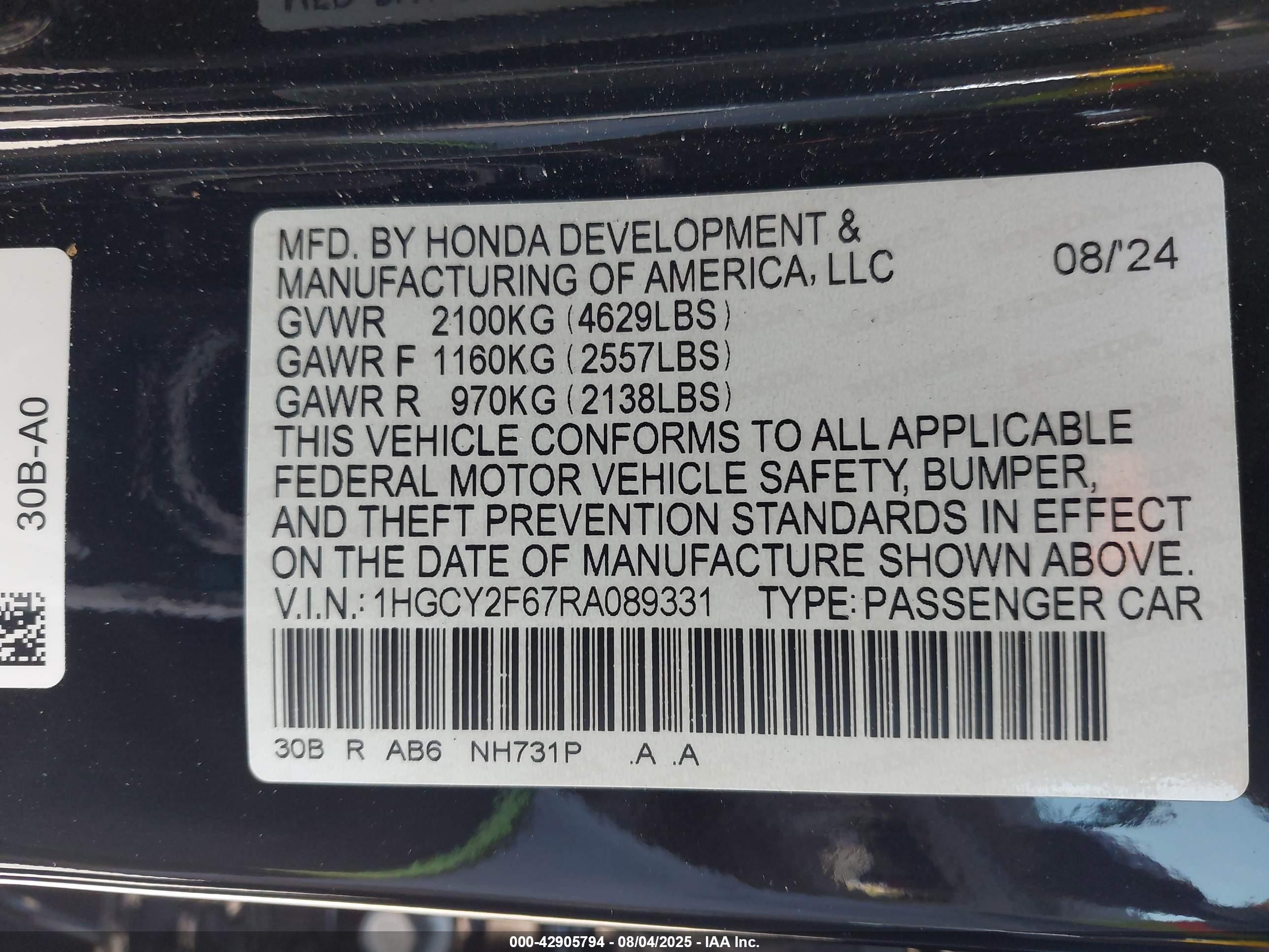 HONDA ACCORD image 9
