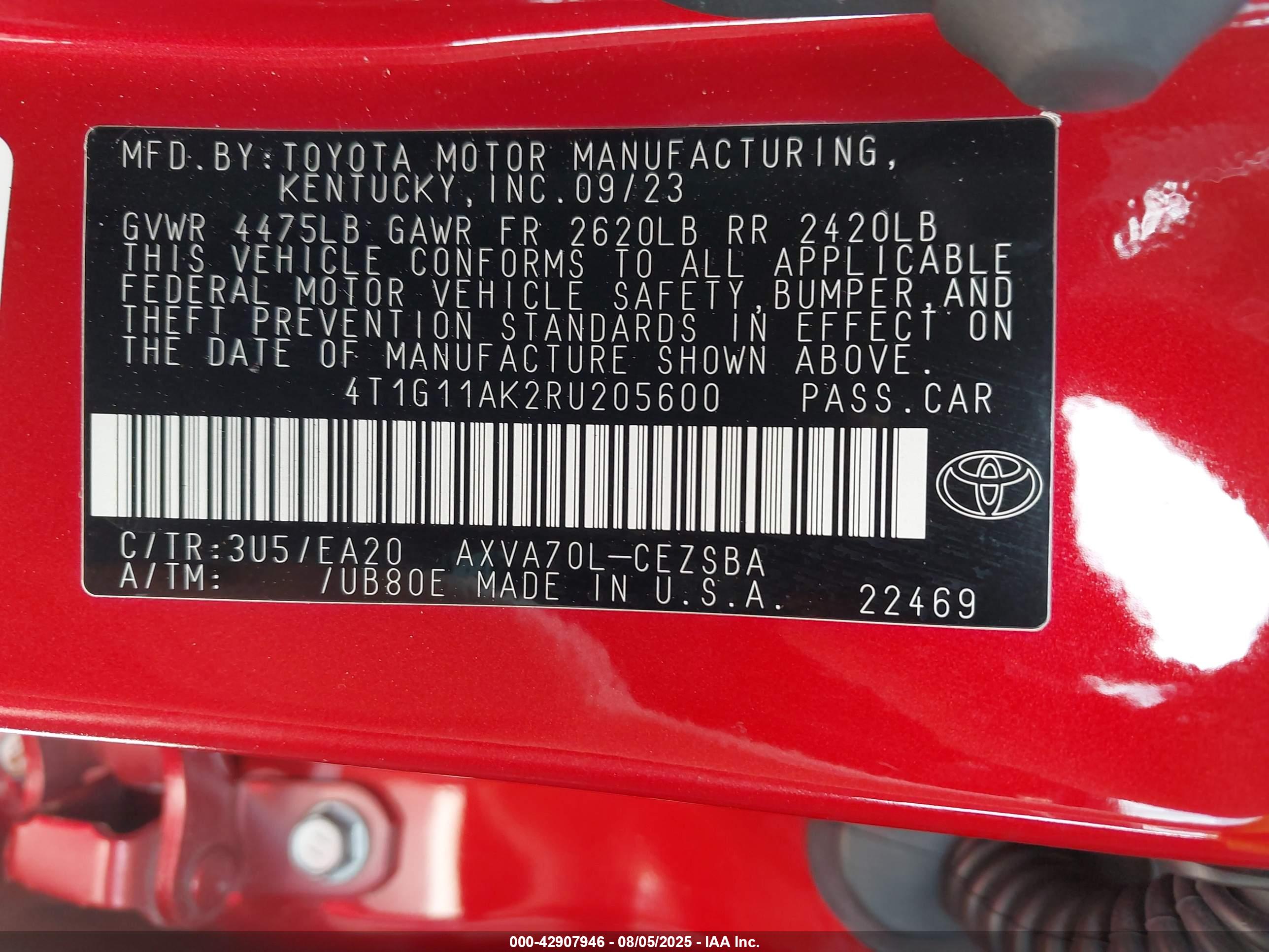 TOYOTA CAMRY image 9