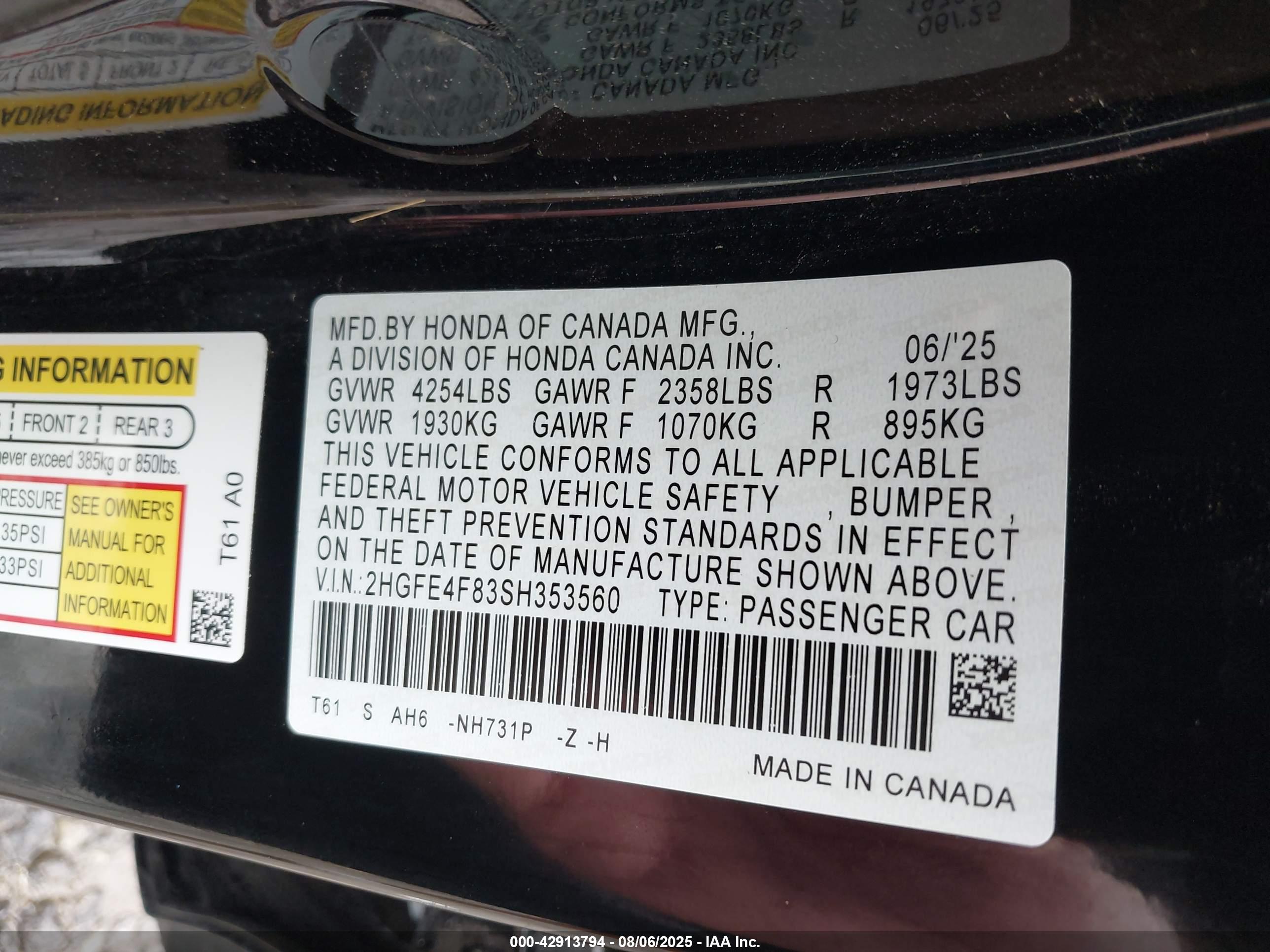HONDA CIVIC image 9