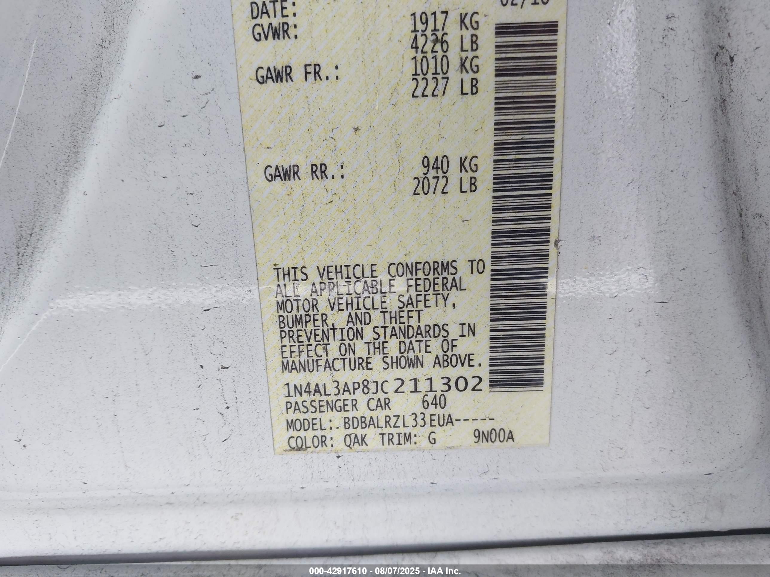 NISSAN ALTIMA image 9