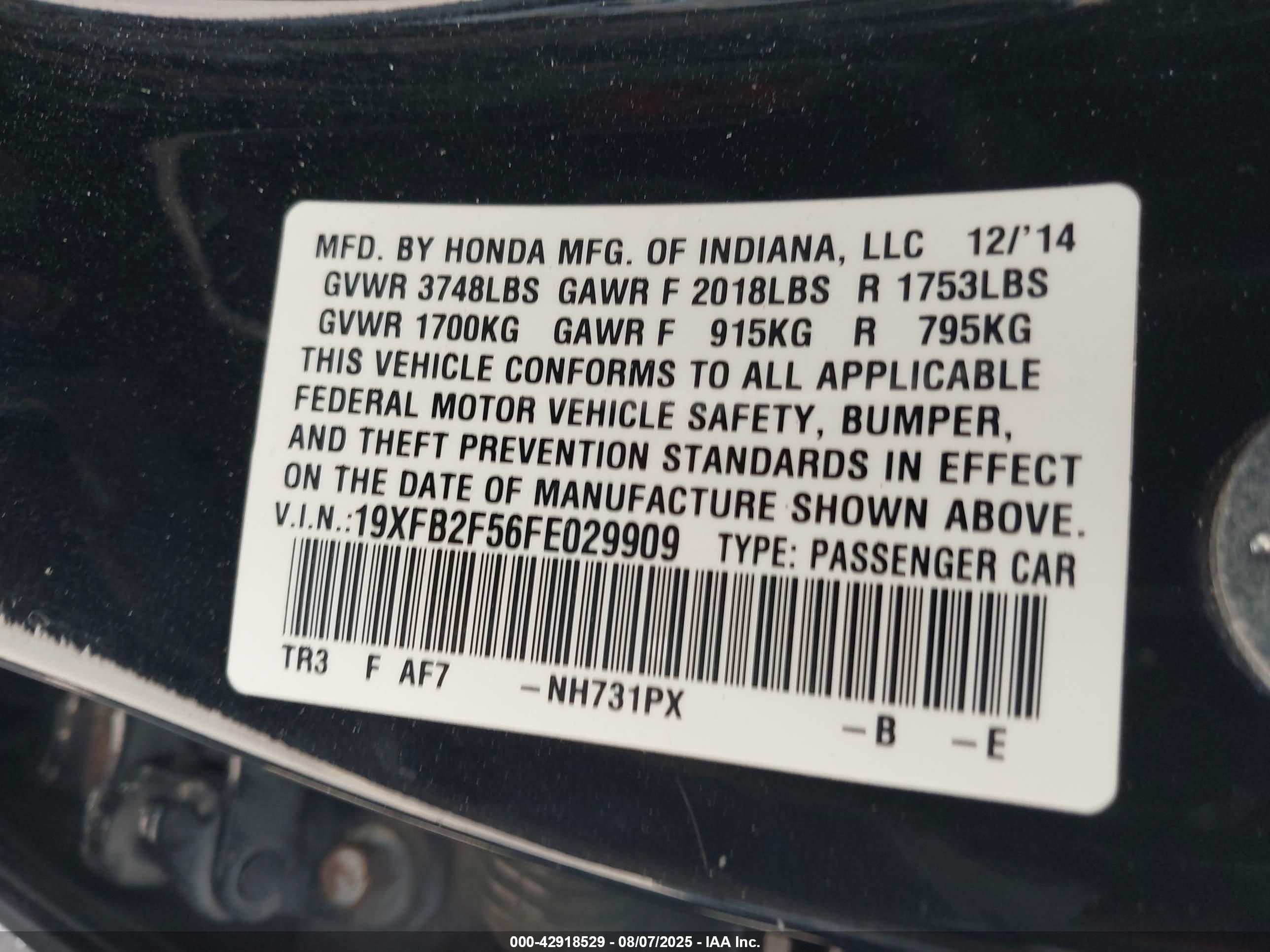 HONDA CIVIC image 9