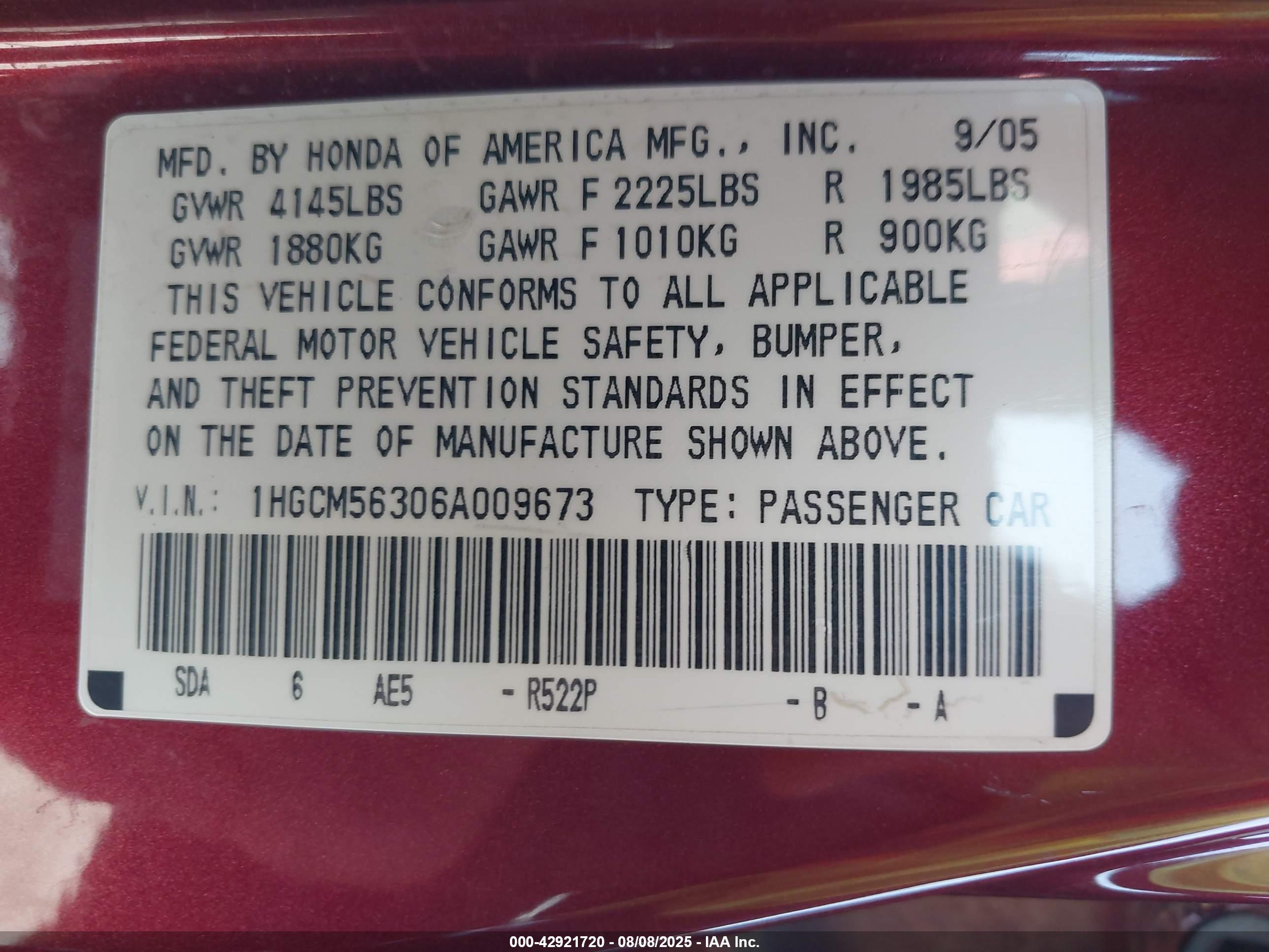 HONDA ACCORD image 9