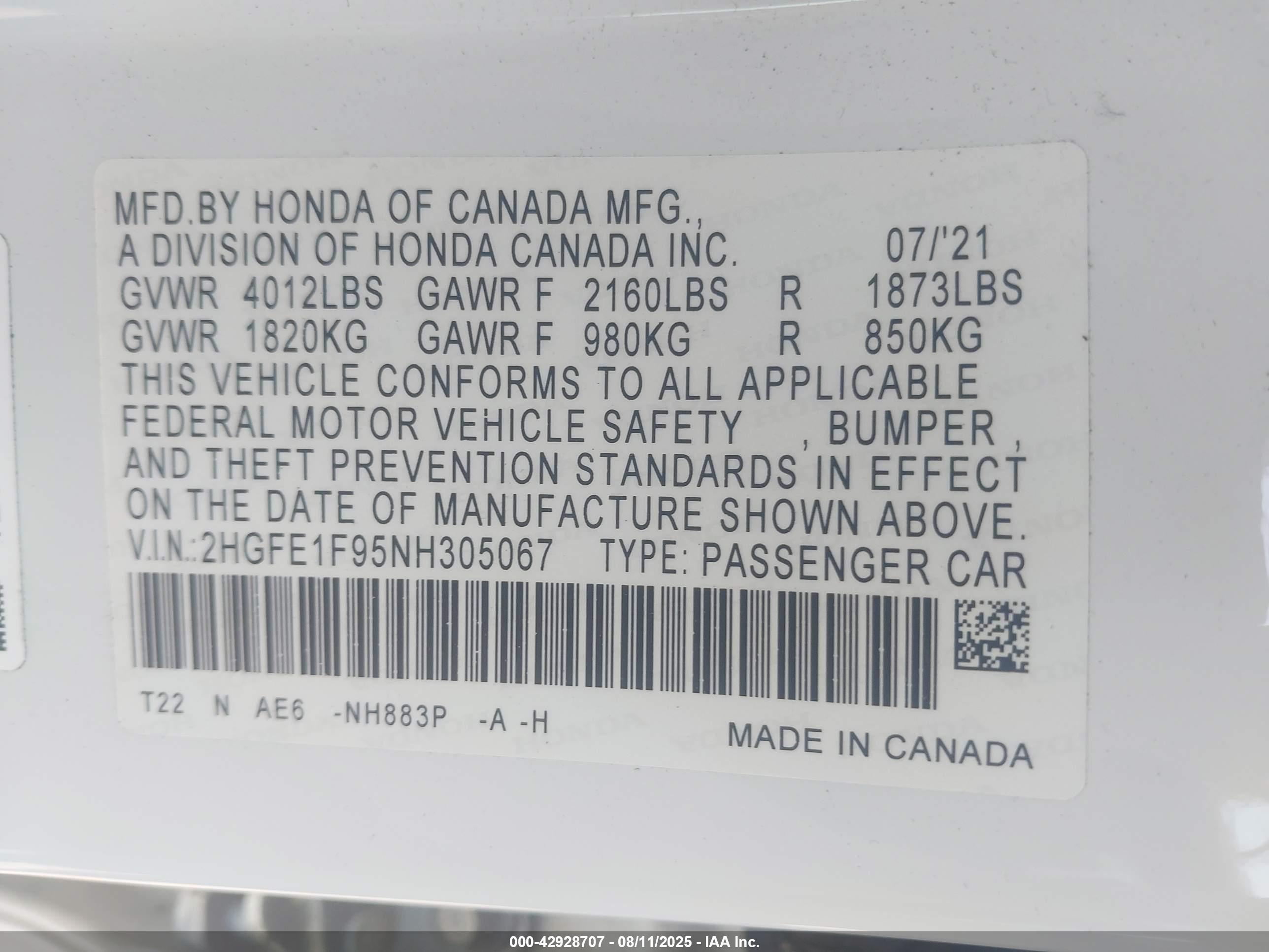 HONDA CIVIC image 9