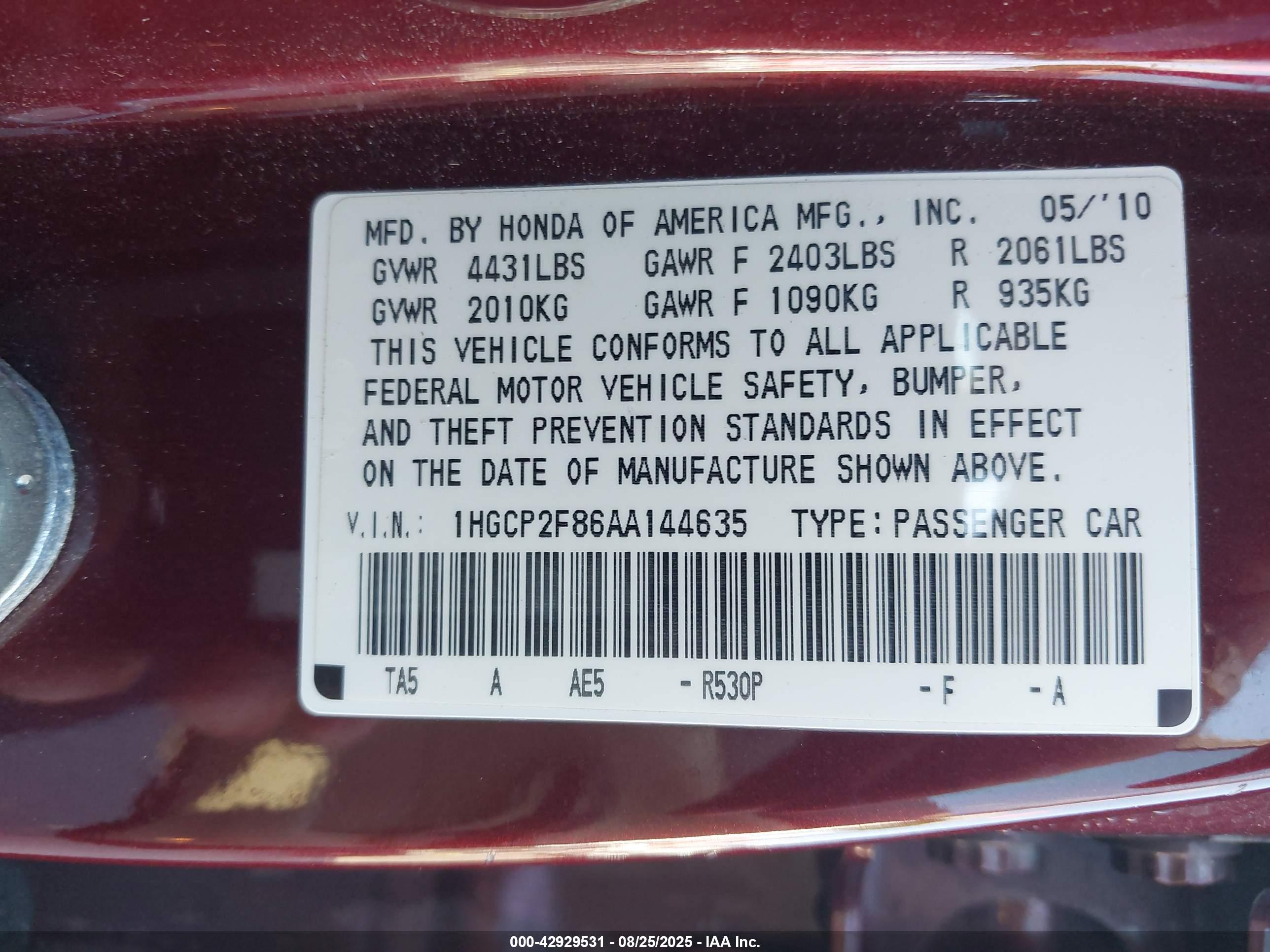 HONDA ACCORD image 9