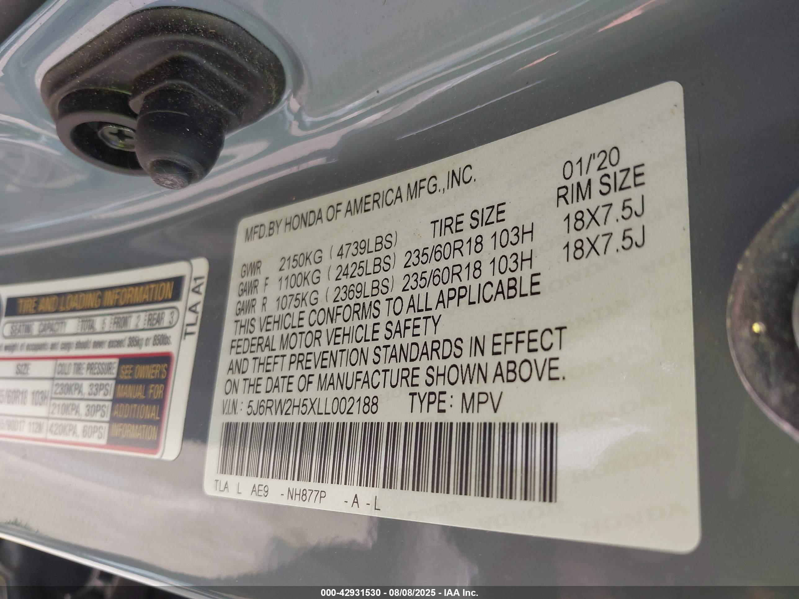 HONDA CR-V image 9