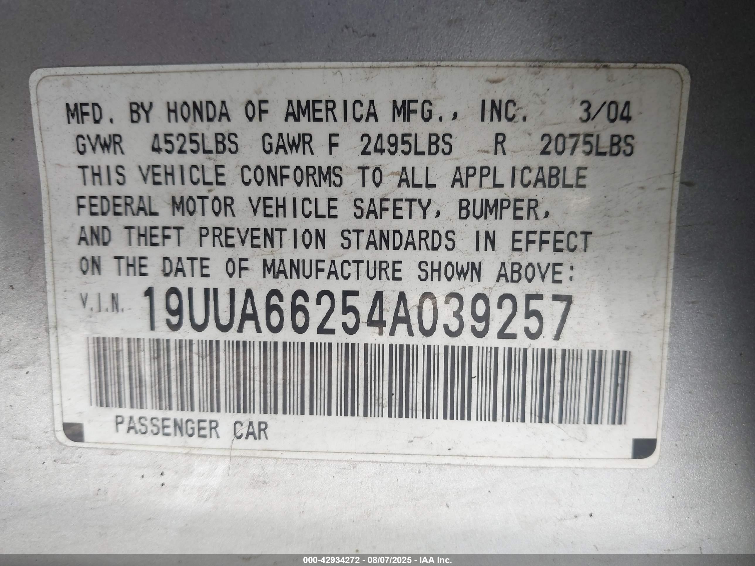 ACURA TL image 9