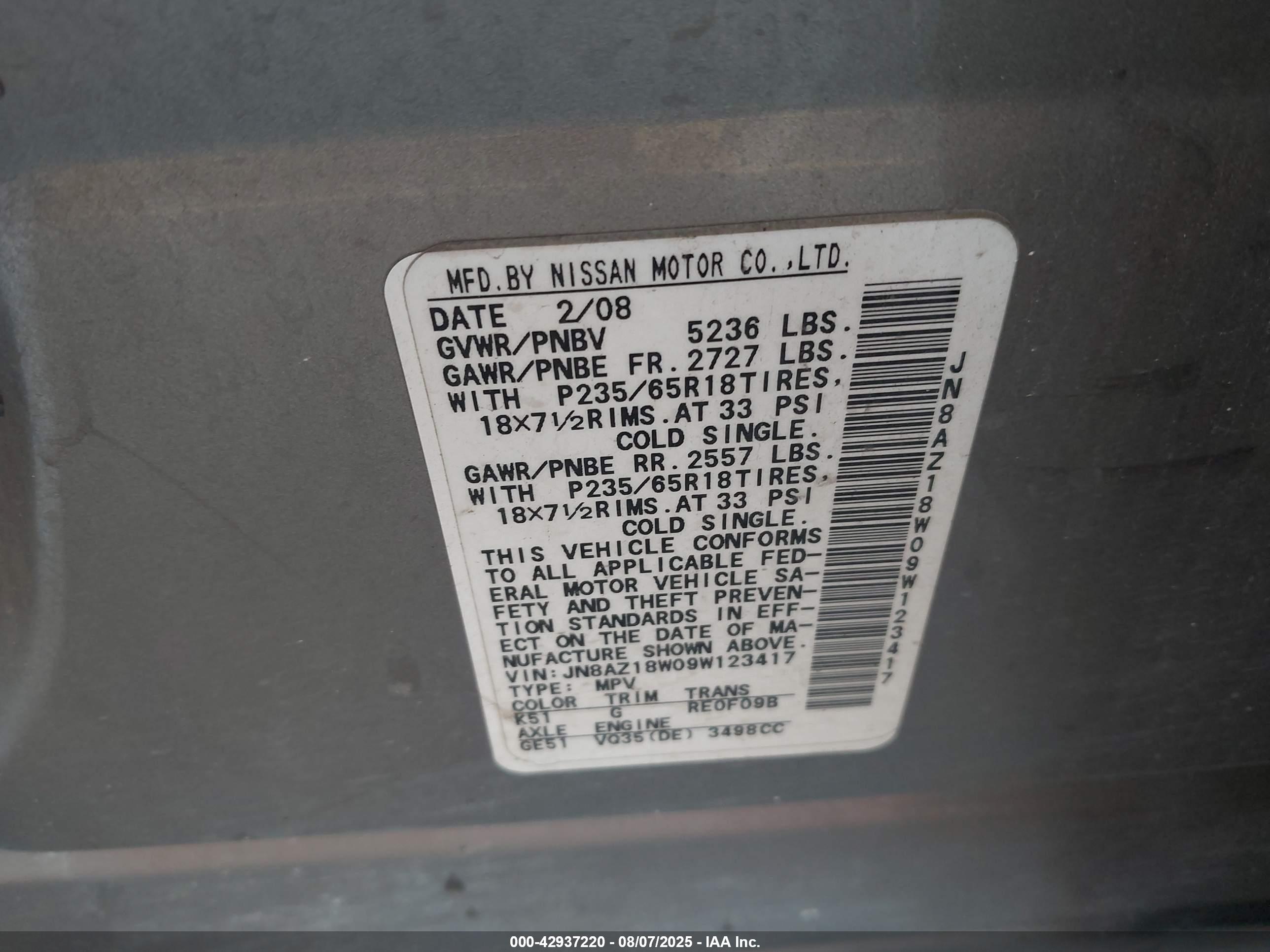 NISSAN MURANO image 9
